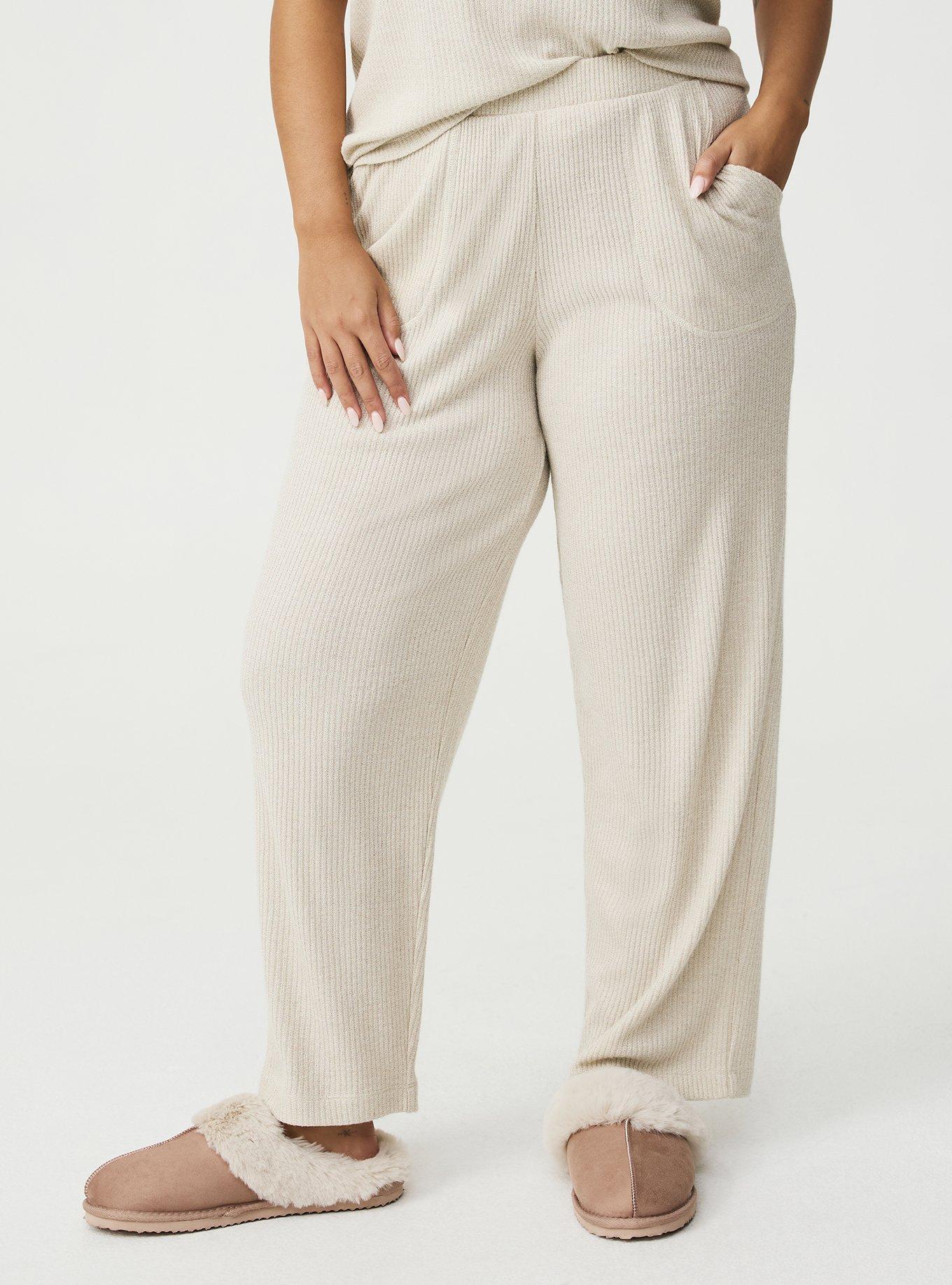 Shimmer Rib Straight Leg Sleep Pant