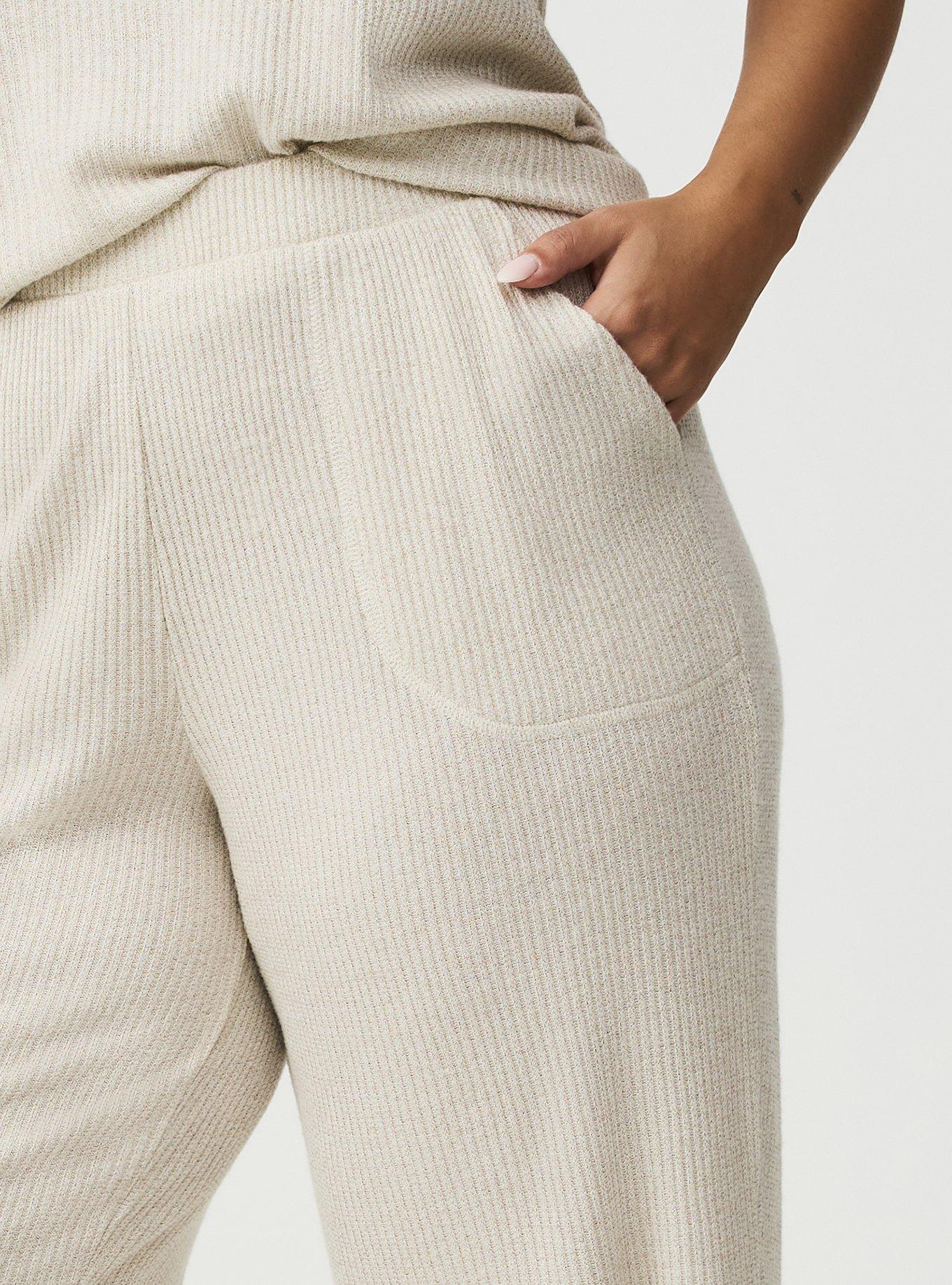 Shimmer Rib Straight Leg Sleep Pant