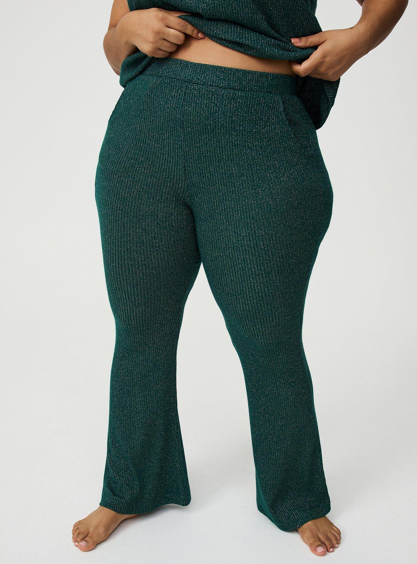Shimmer Rib Pull On Flare Lounge Pant