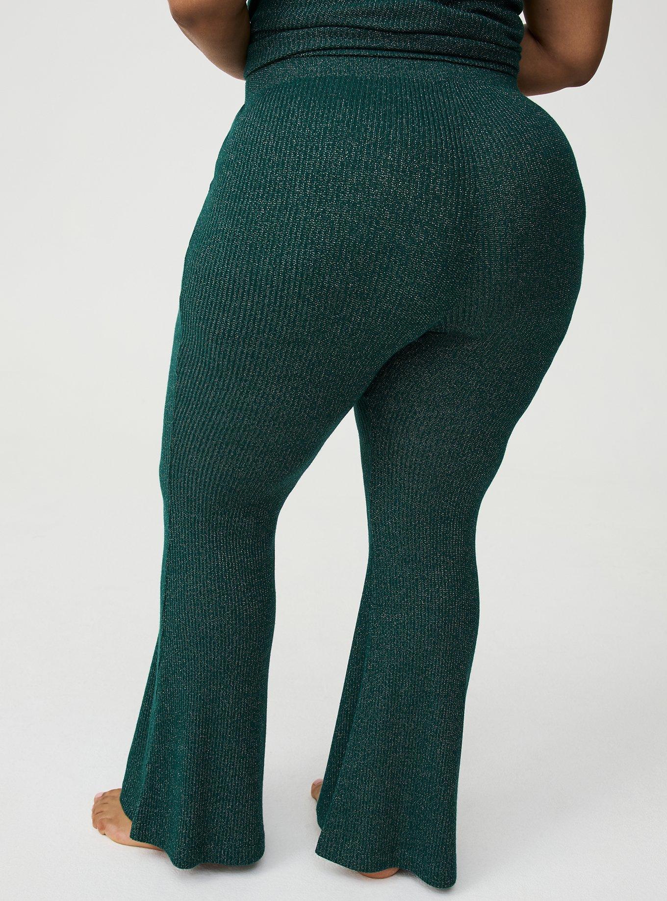 Shimmer Rib Pull On Flare Lounge Pant