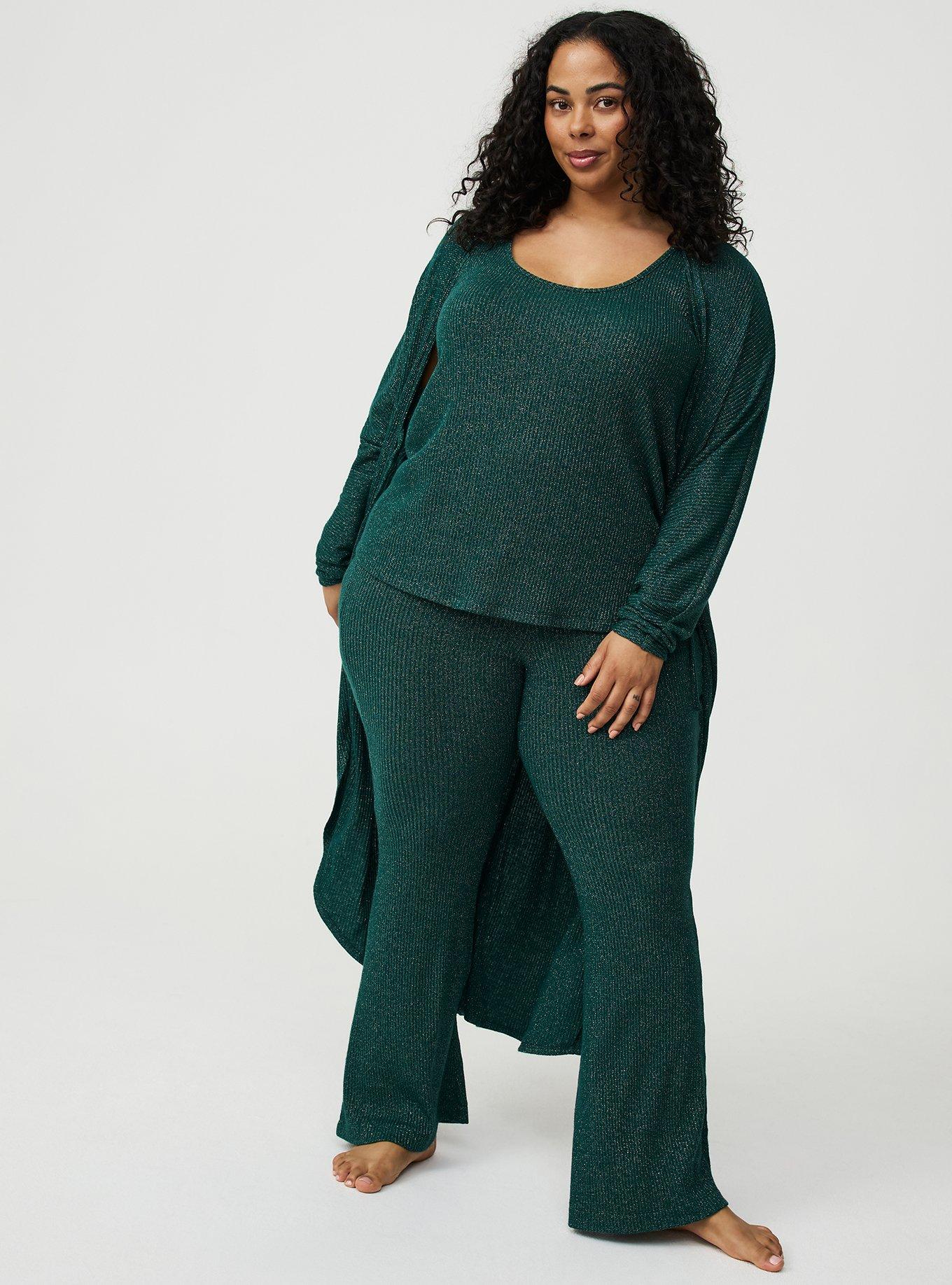 Shimmer Rib Pull On Flare Lounge Pant