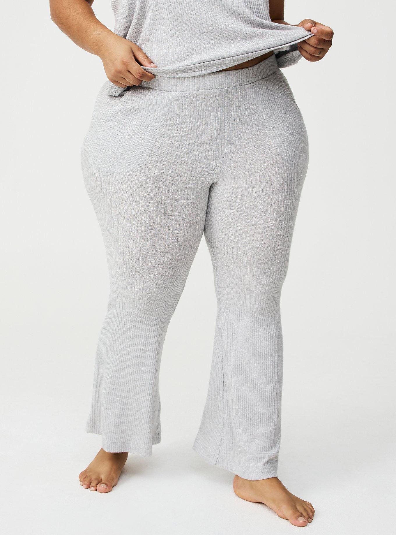 Shimmer Rib Pull On Flare Lounge Pant