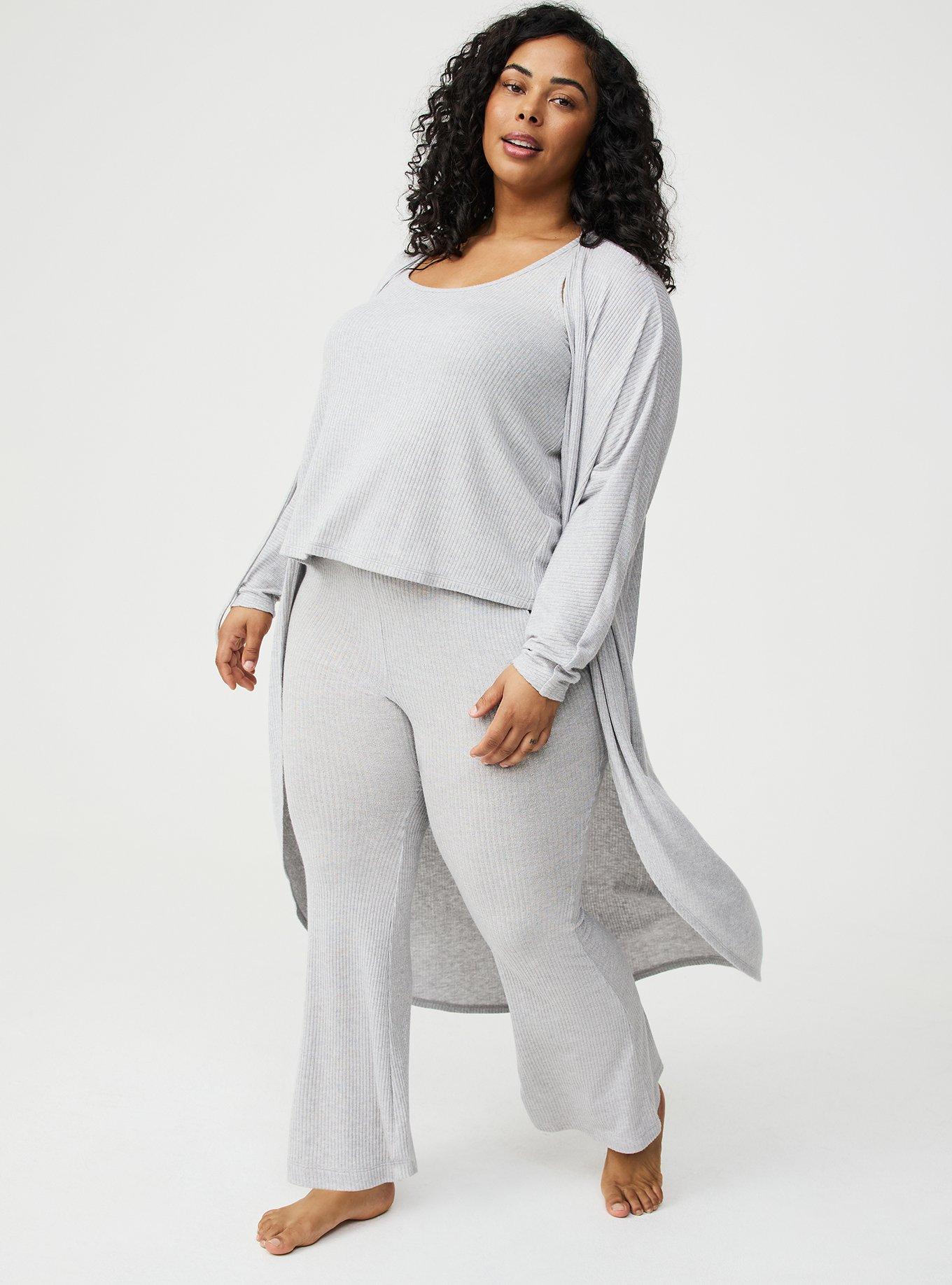 Shimmer Rib Pull On Flare Lounge Pant