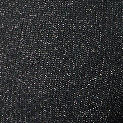 Shimmer Rib Pull On Flare Lounge Pant, DEEP BLACK WITH SILVER SHIMMER, swatch