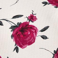 Drop Shoulder Long Sleeve Rib Tee, UPBEAT ROSES FLORAL BIRCH, swatch