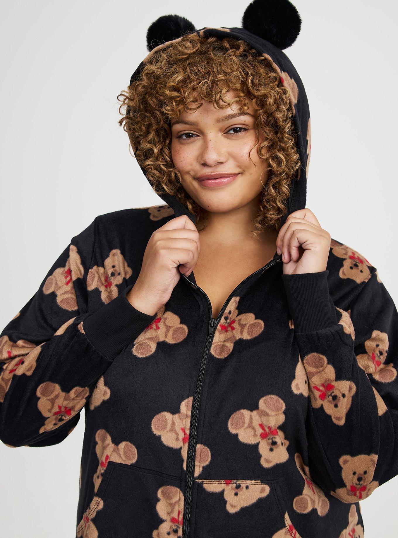 Pom Ears Fleece Lounge Onesie