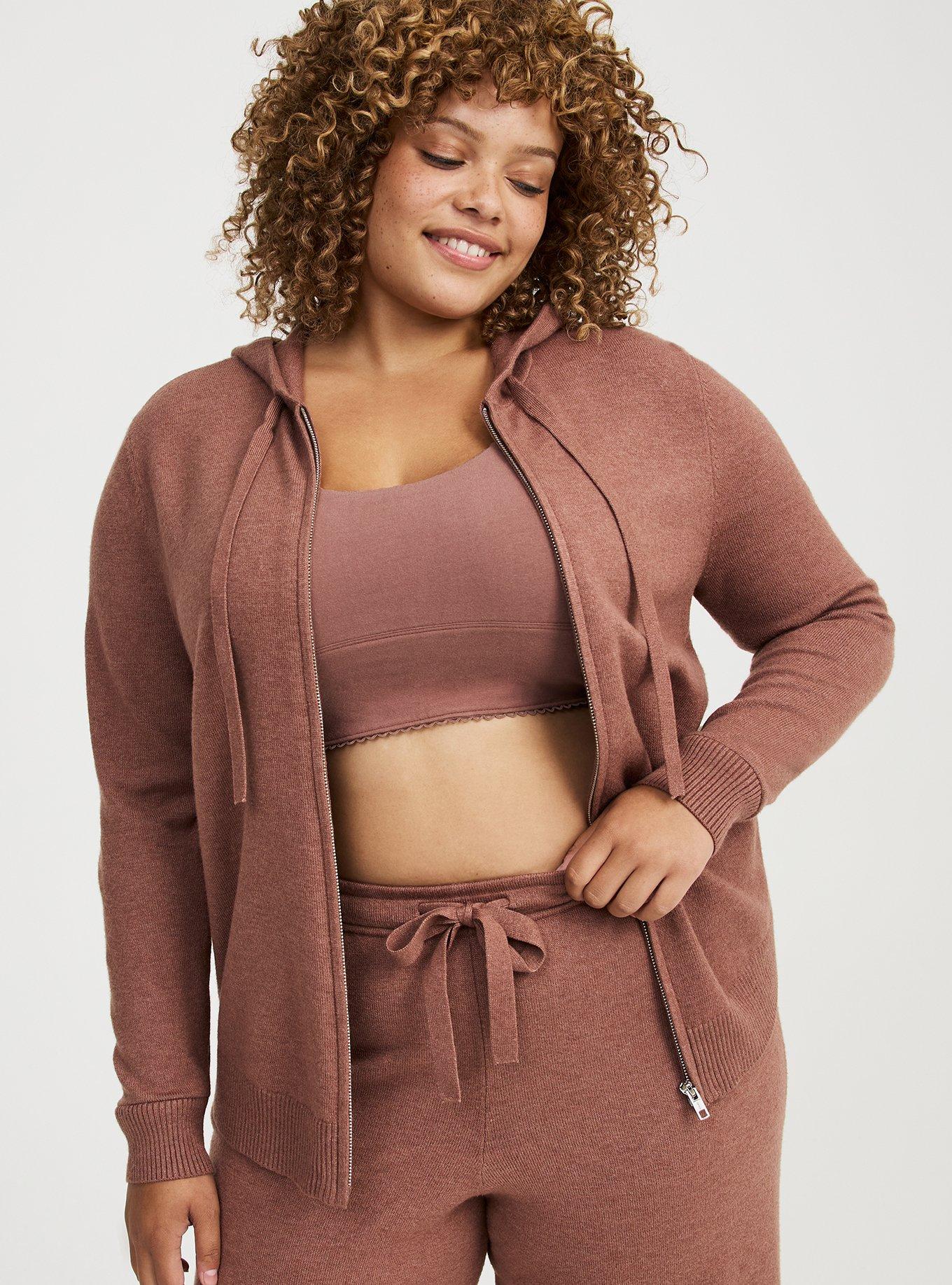 Zip Up Lounge Crop Hoodie