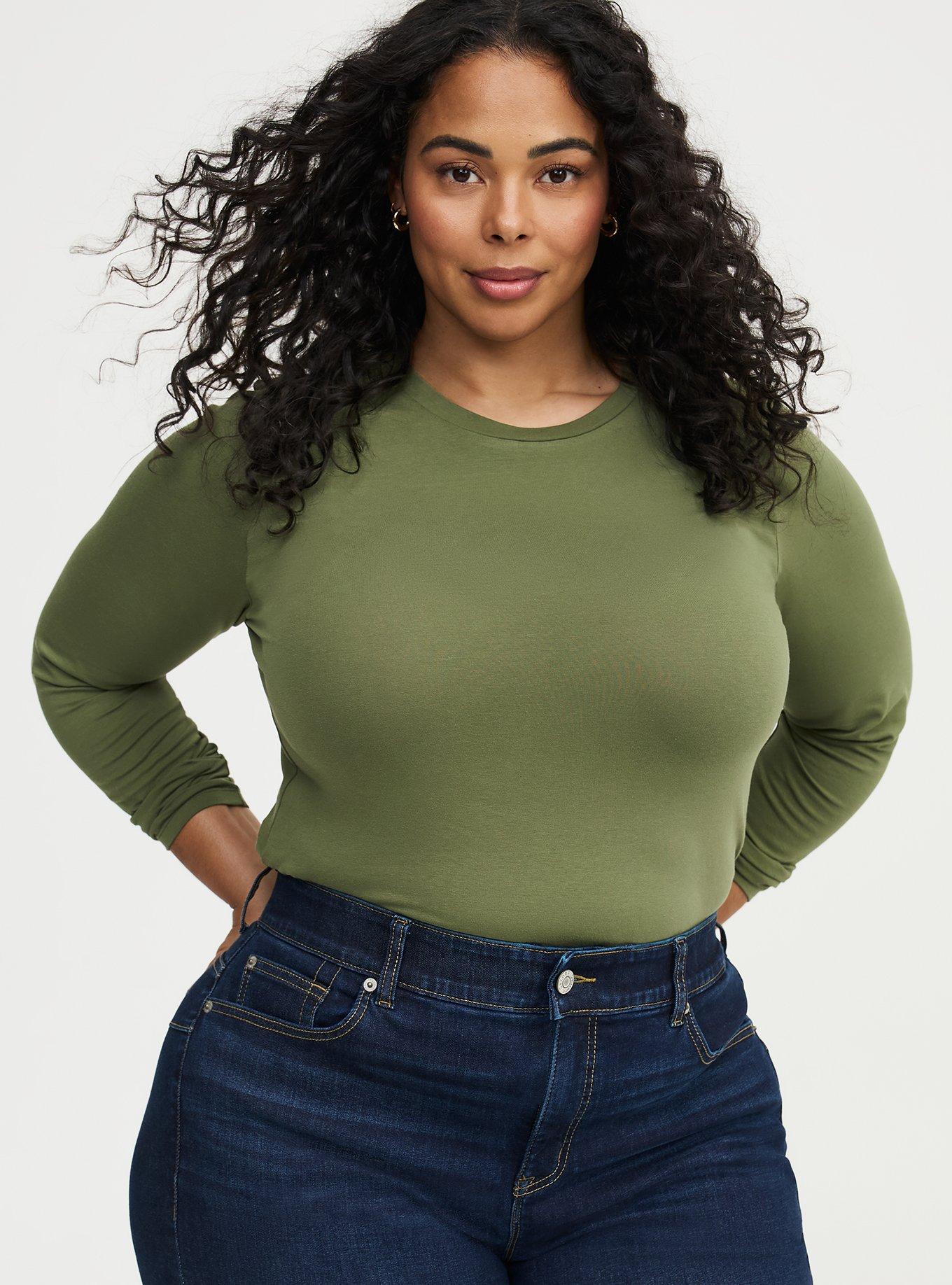 Fitted Long Sleeve Tee, FOUR LEAF CLOVER, alternate