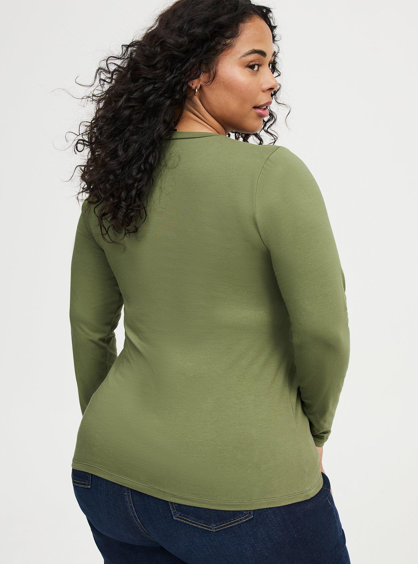 Fitted Long Sleeve Tee, FOUR LEAF CLOVER, alternate