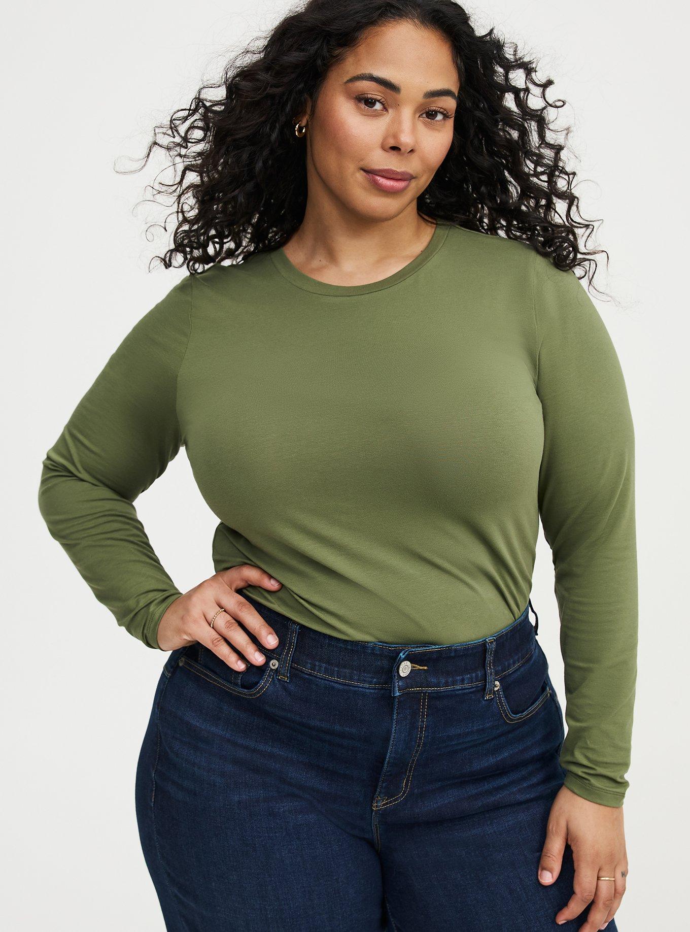 Fitted Long Sleeve Tee, FOUR LEAF CLOVER, alternate