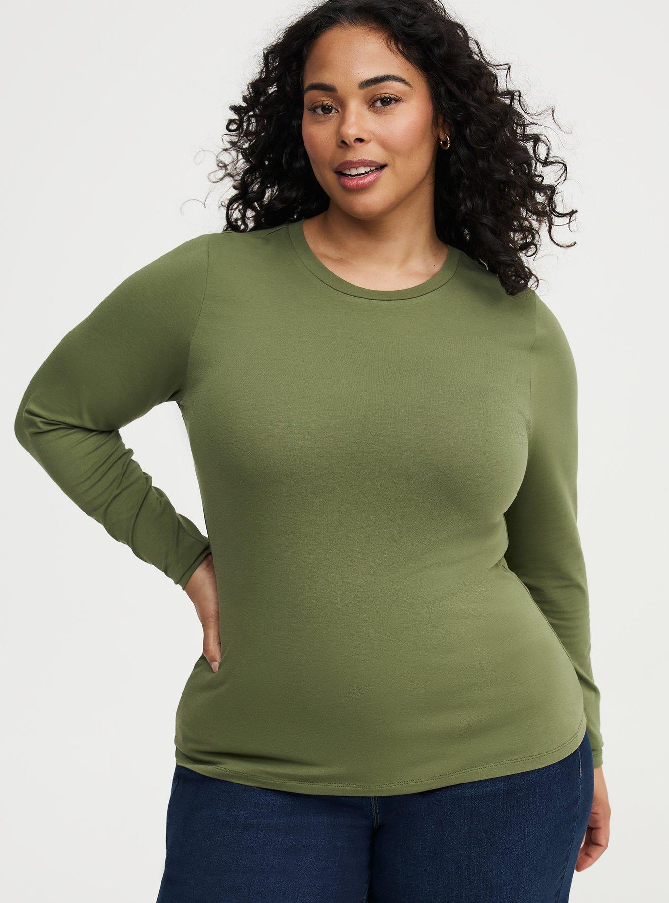 Fitted Long Sleeve Tee, FOUR LEAF CLOVER, hi-res