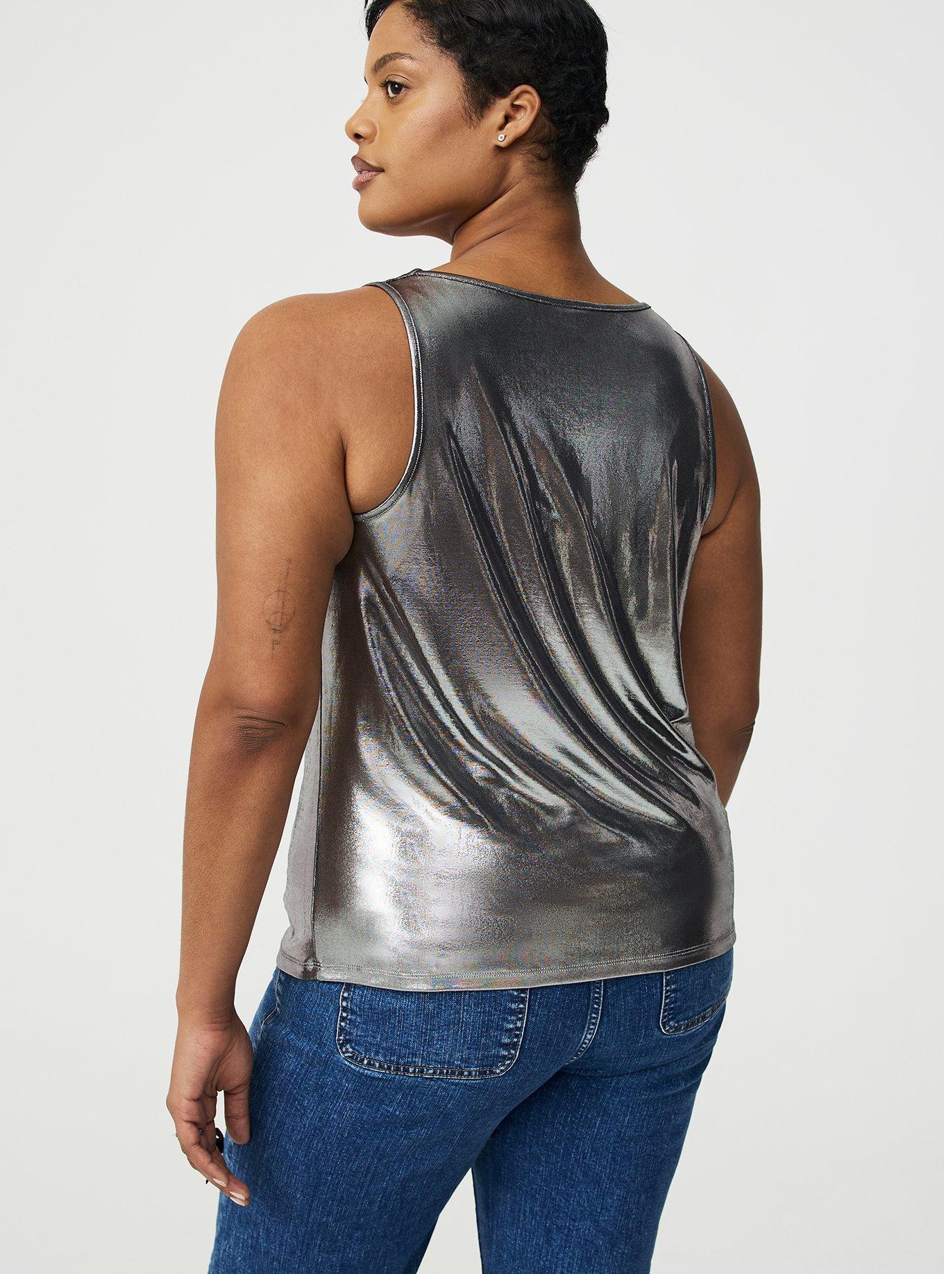 Liquid Shine Cowl Neck Tank