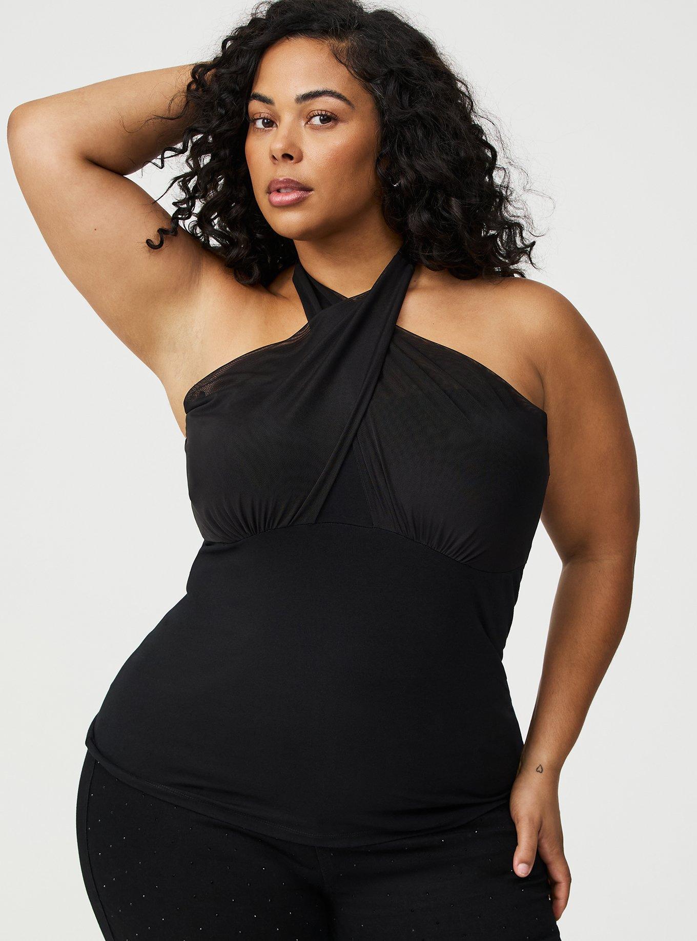 Plus Size - Foxy Mesh Halter Top - Torrid