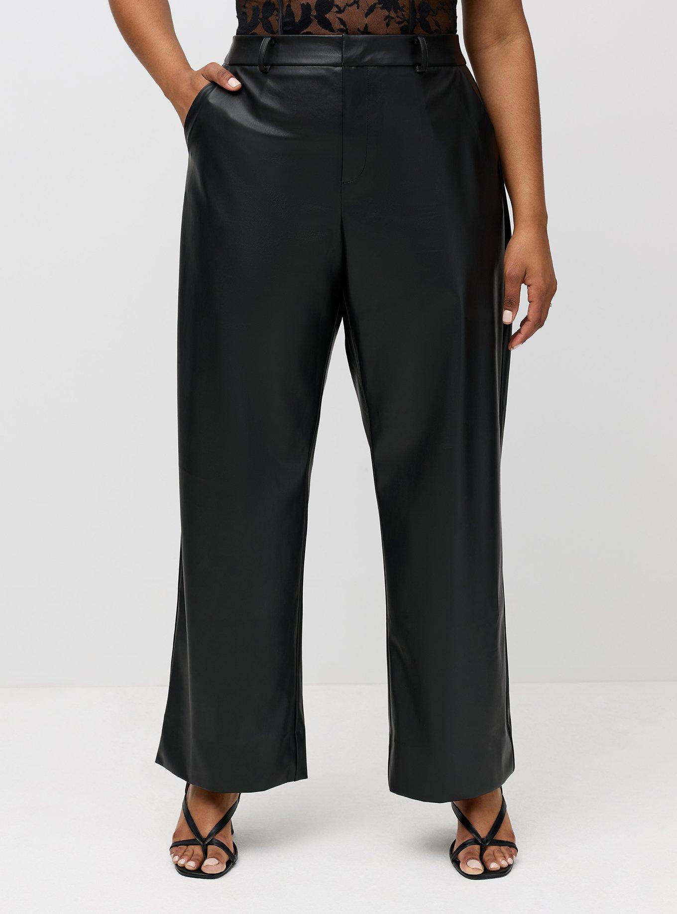 Studio High-Rise Straight Faux Leather Pant