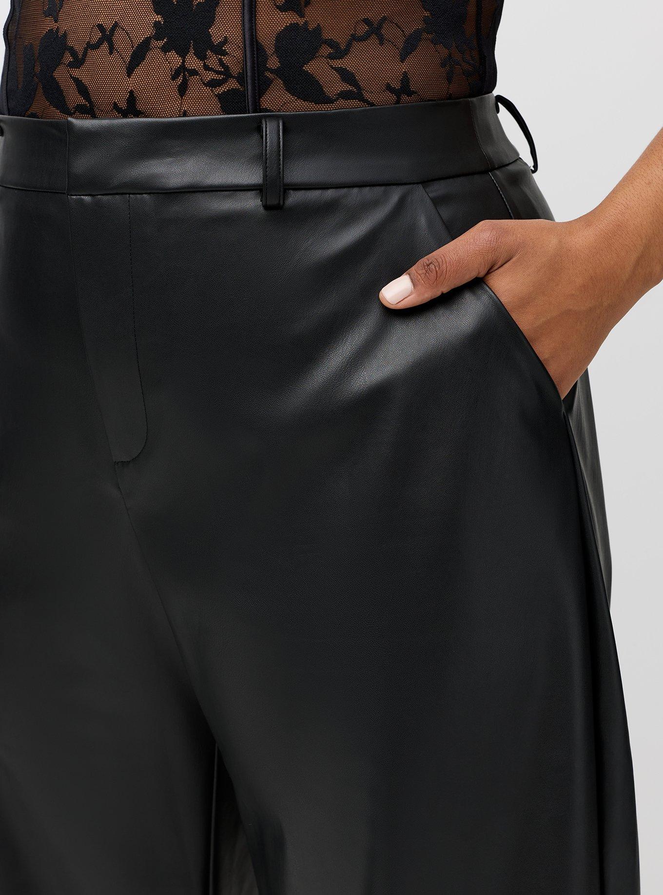 Studio High-Rise Straight Faux Leather Pant