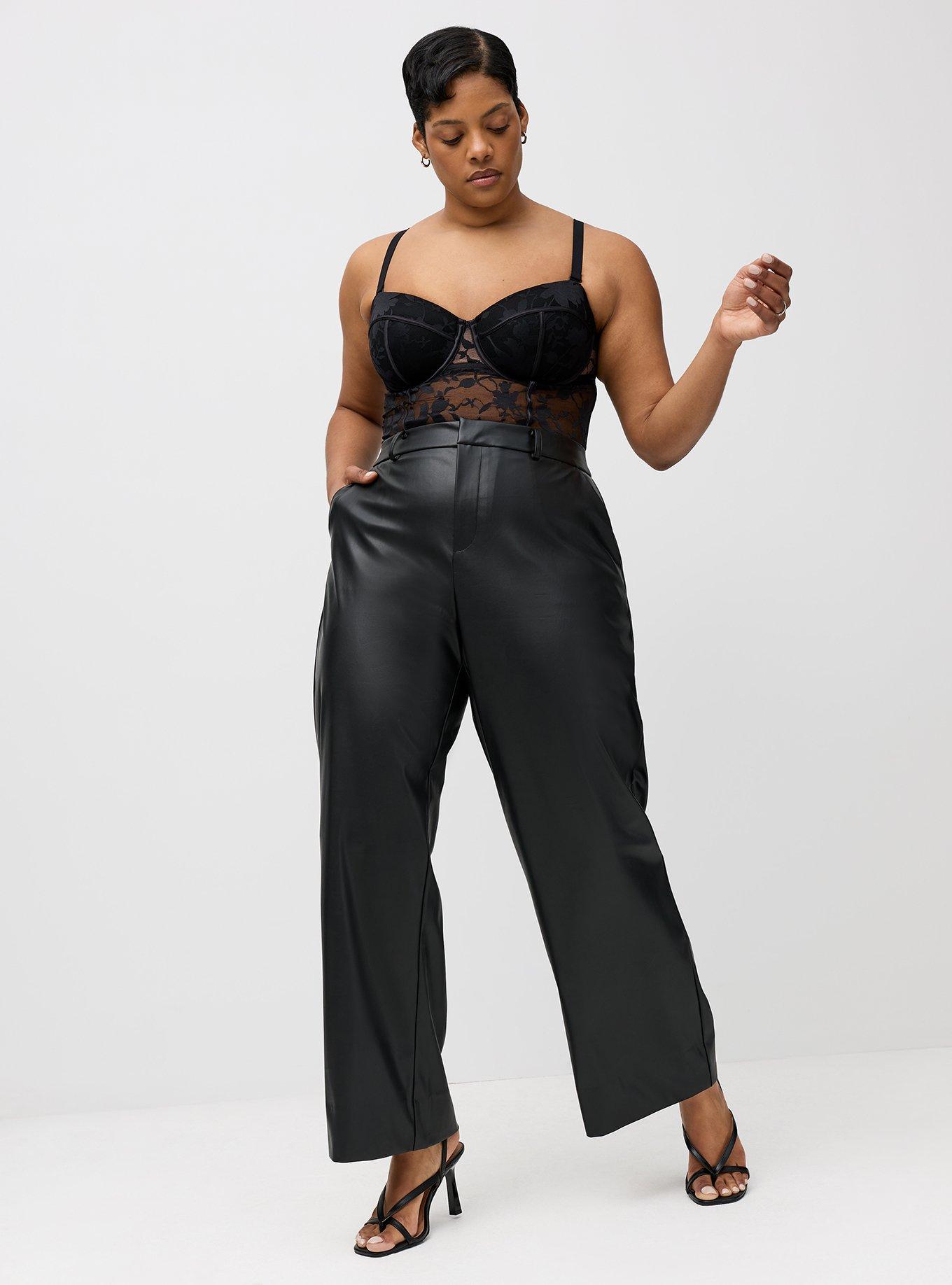 Studio High-Rise Straight Faux Leather Pant