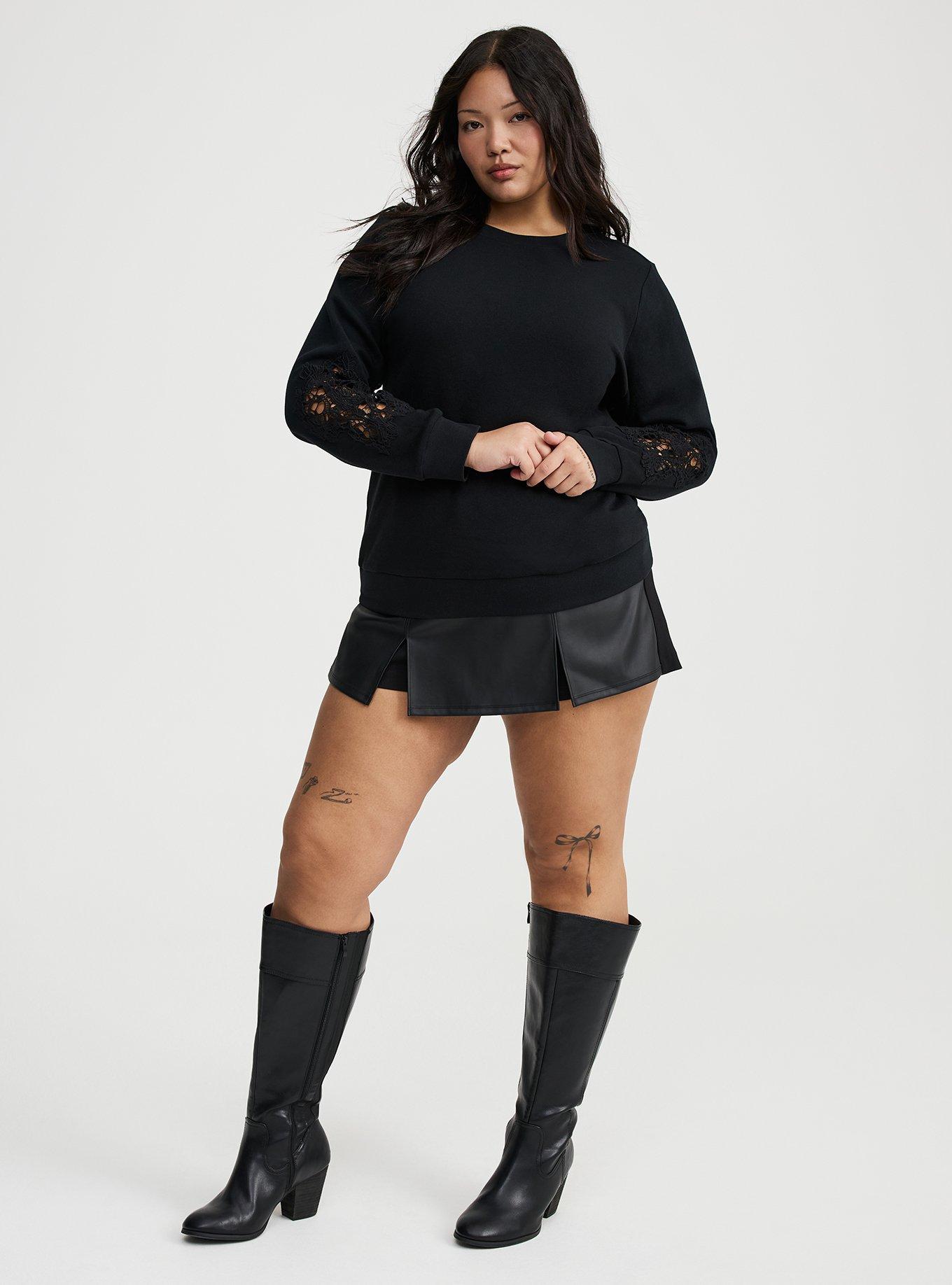 Relaxed Crochet Sweatshirt