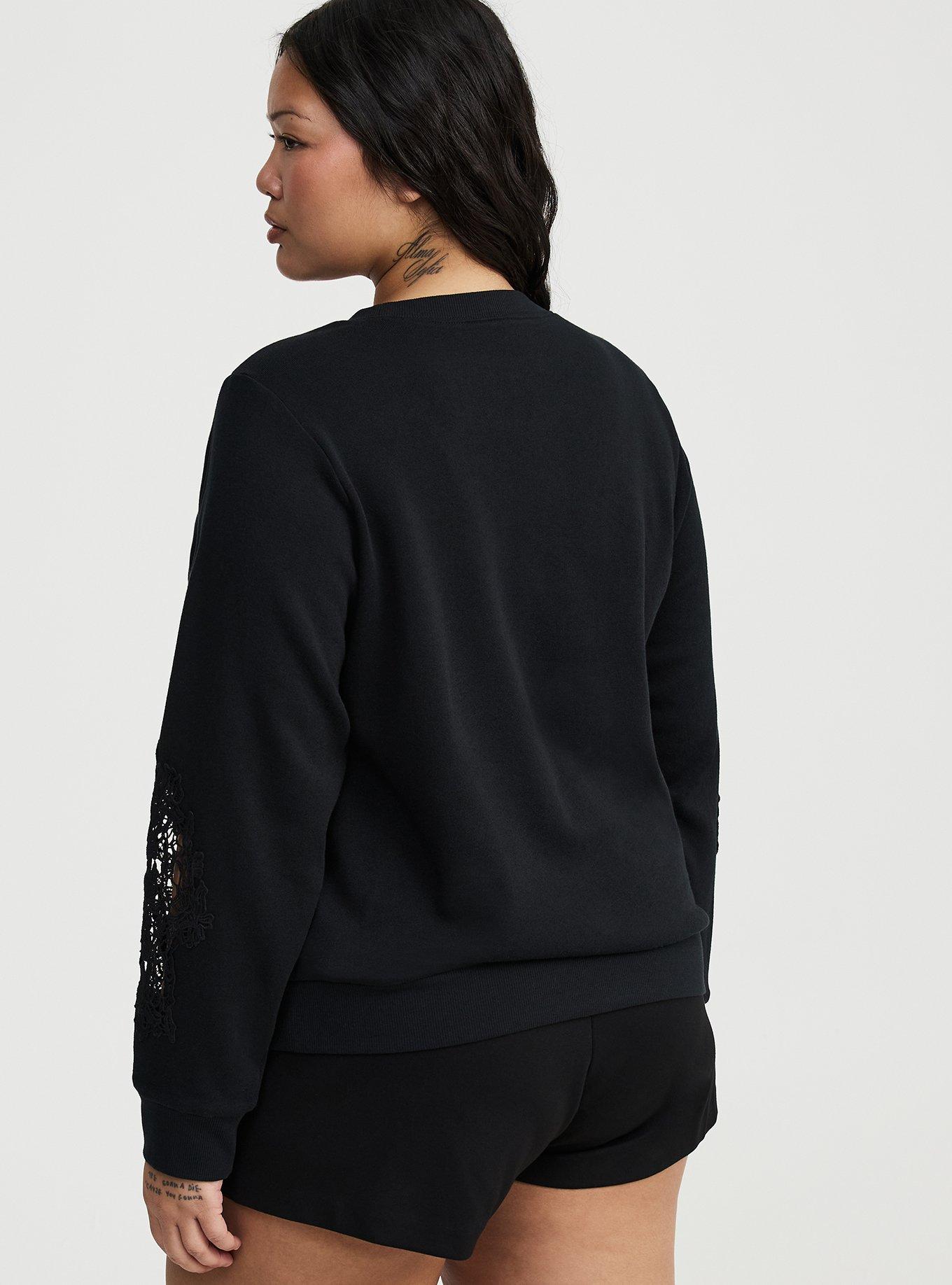 Relaxed Crochet Sweatshirt