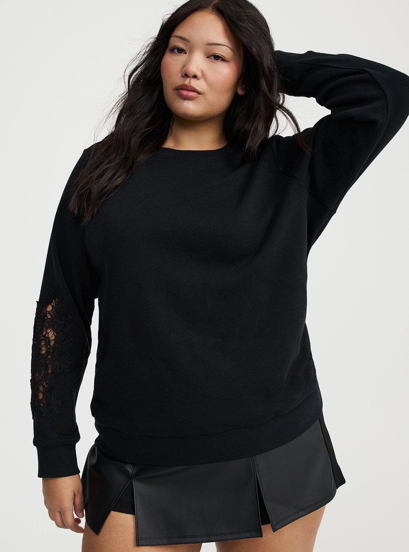 Relaxed Crochet Sweatshirt