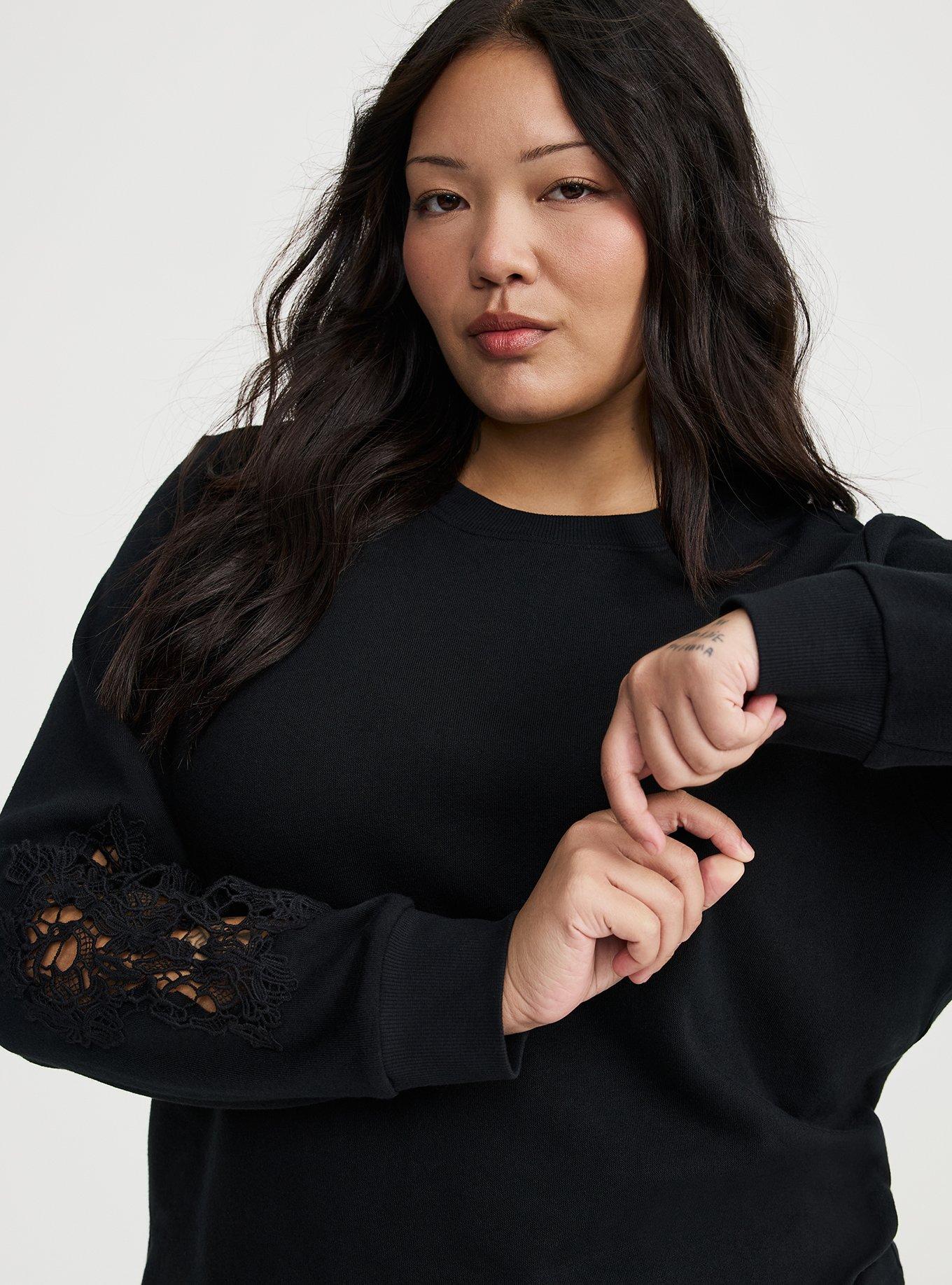 Relaxed Crochet Sweatshirt