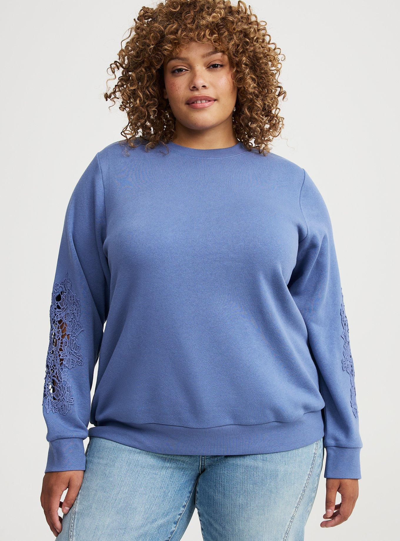 Relaxed Crochet Sweatshirt