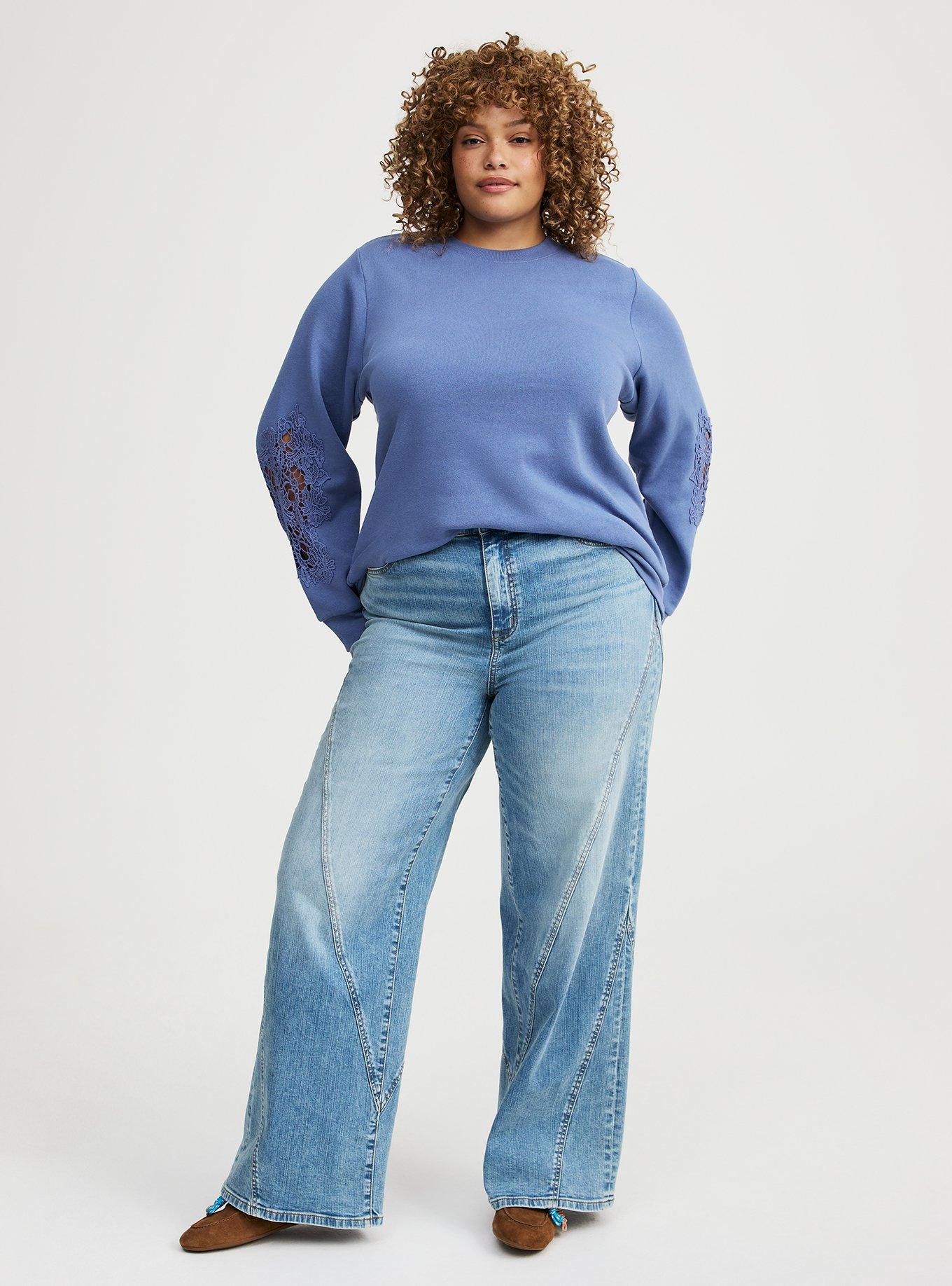 Relaxed Crochet Sweatshirt