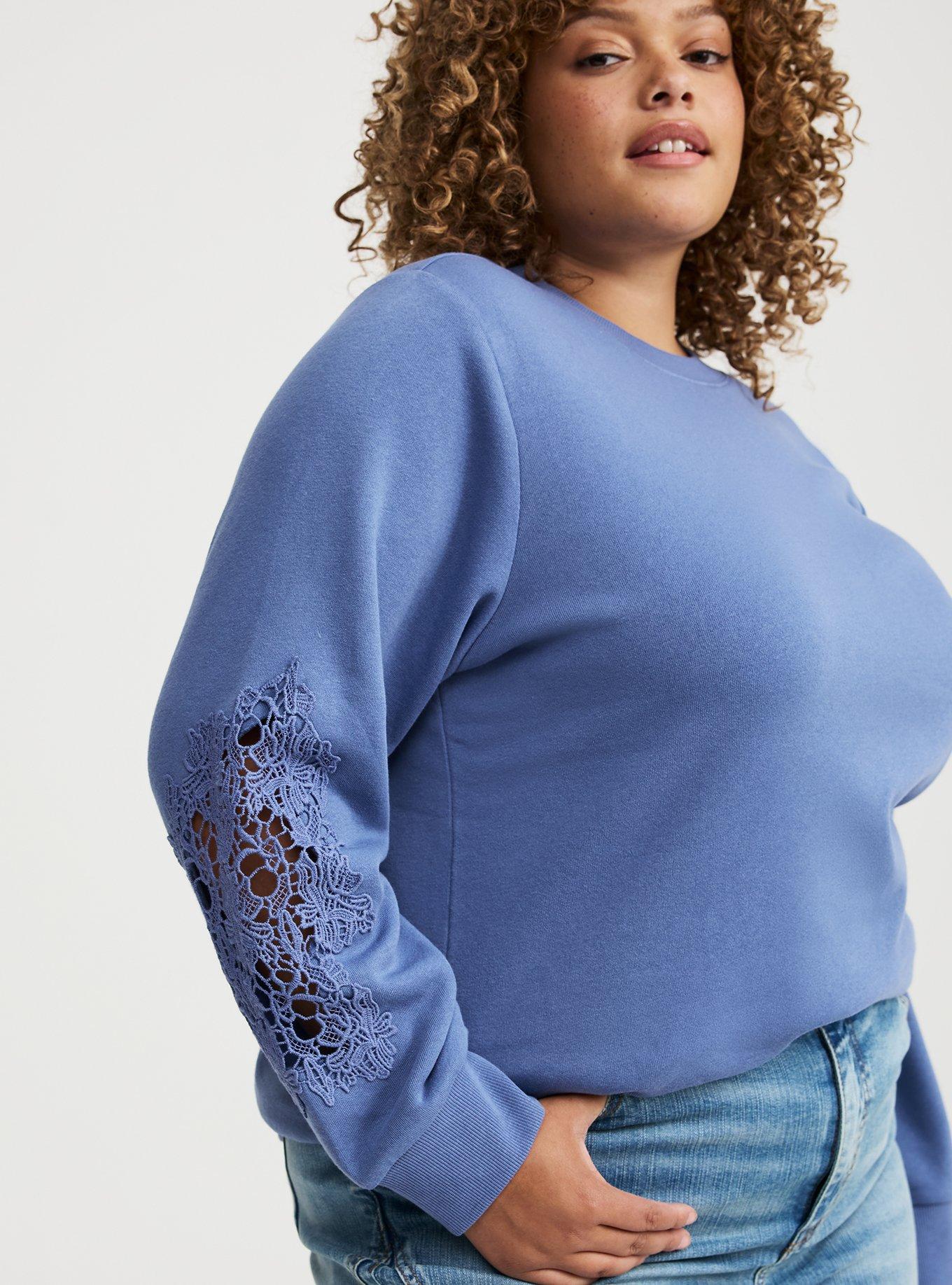 Relaxed Crochet Sweatshirt