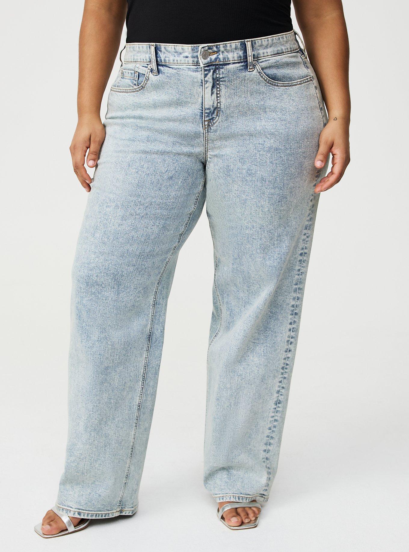 Perfect Wide Leg Glitter-Coated Jean