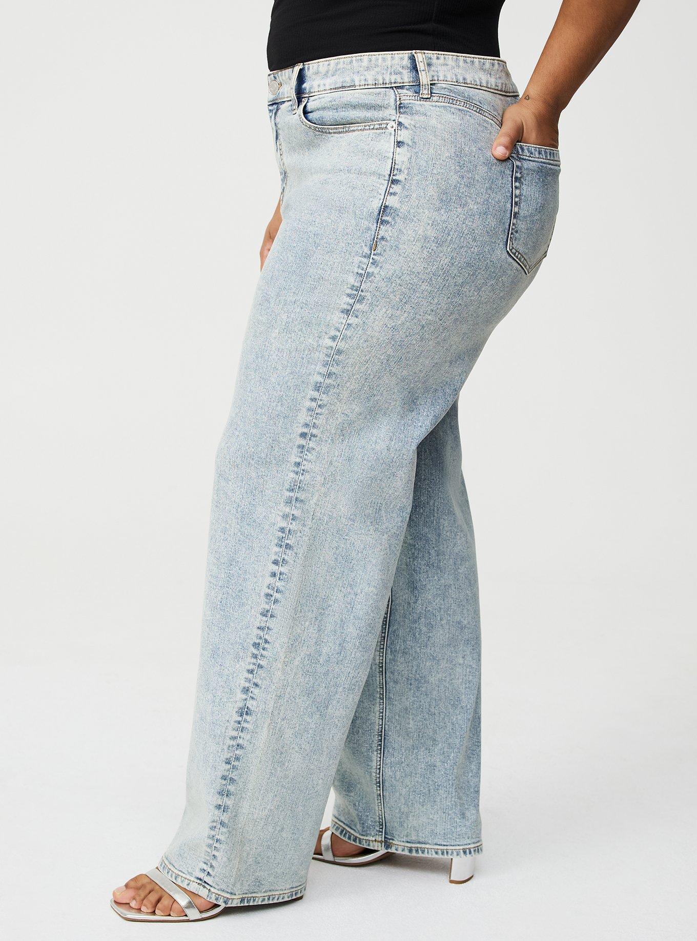 Perfect Wide Leg Glitter-Coated Jean
