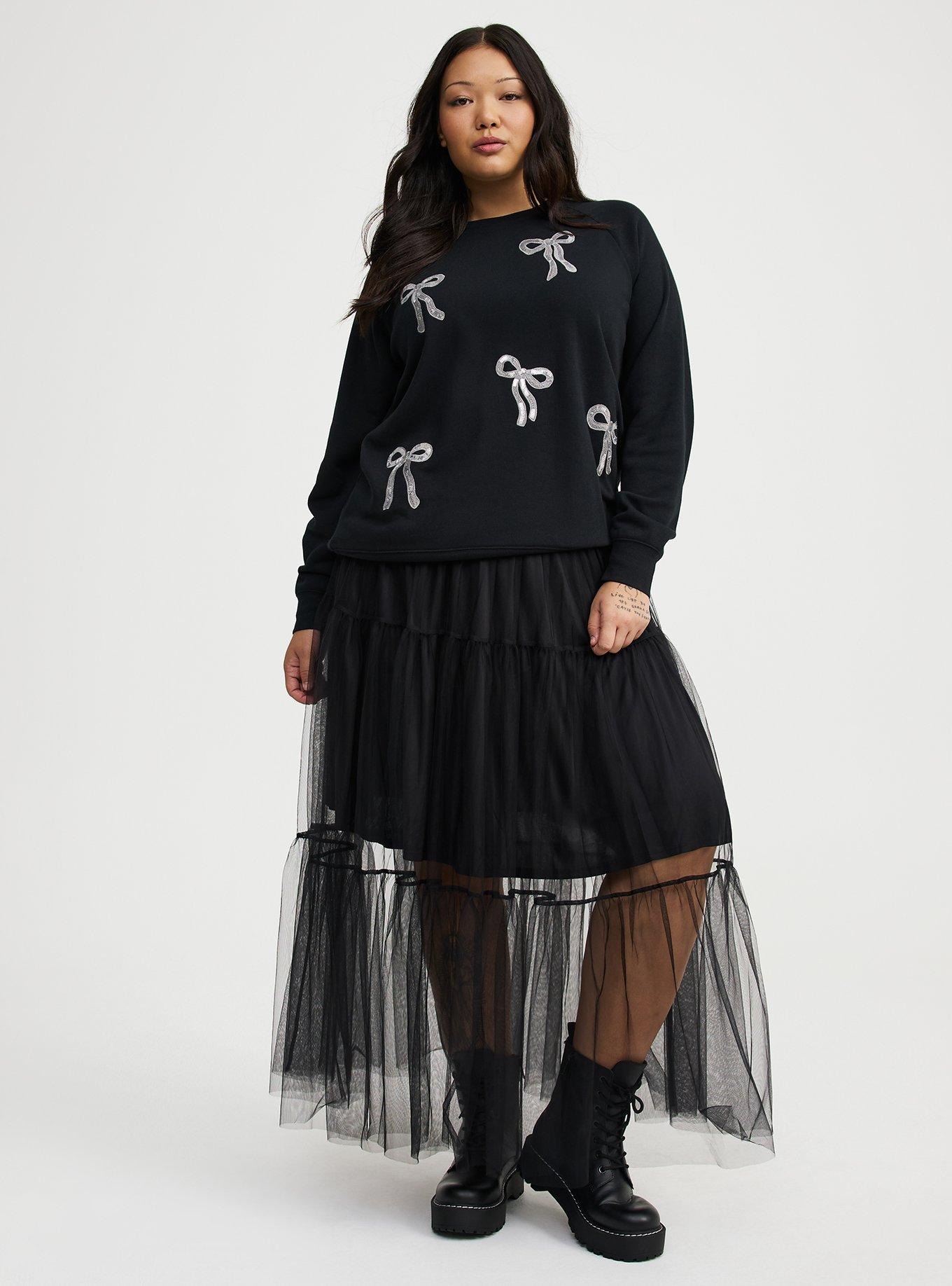 Tiered Tulle Maxi Skirt