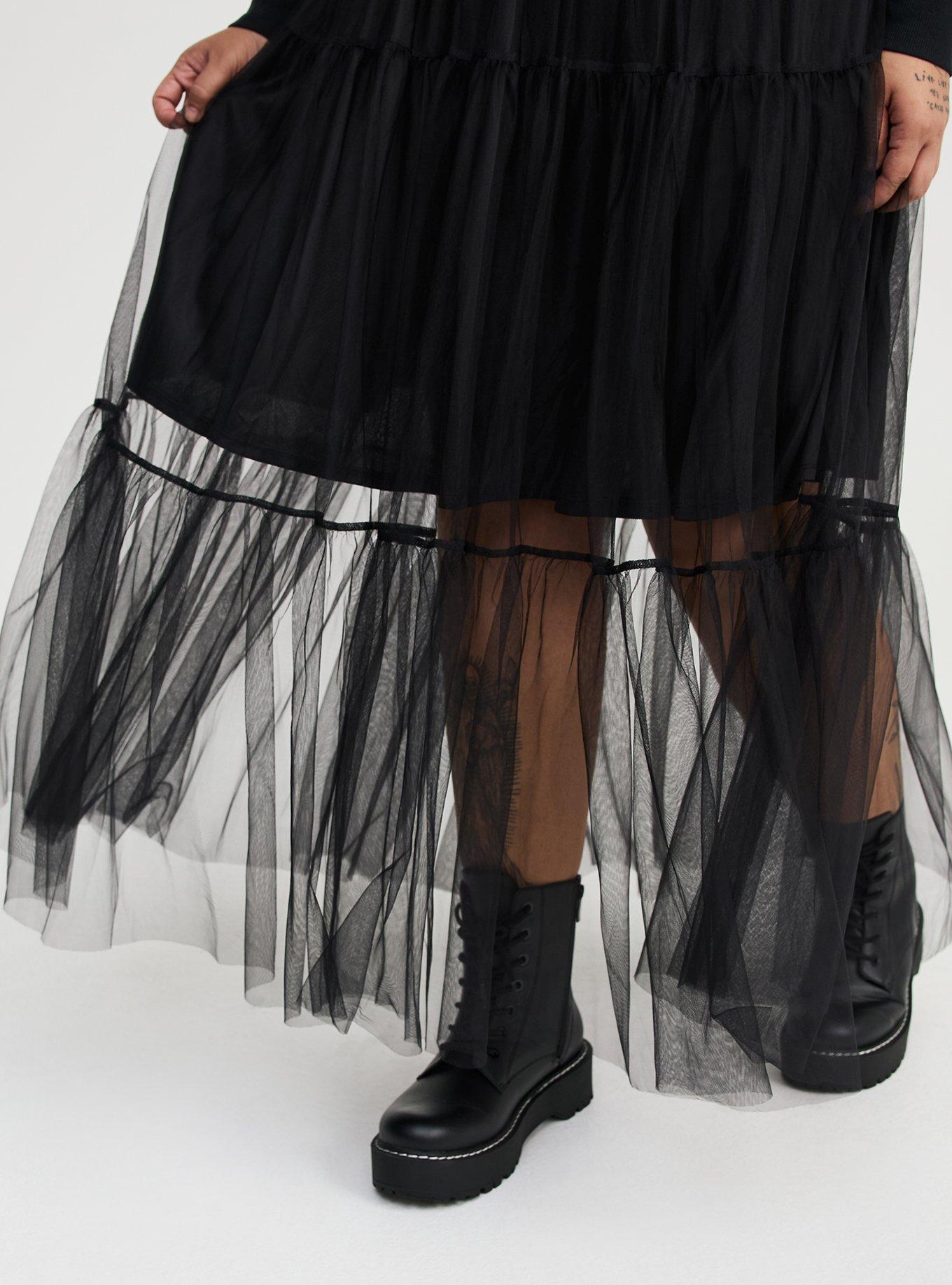 Plus Size - Tiered Tulle Maxi Skirt - Torrid