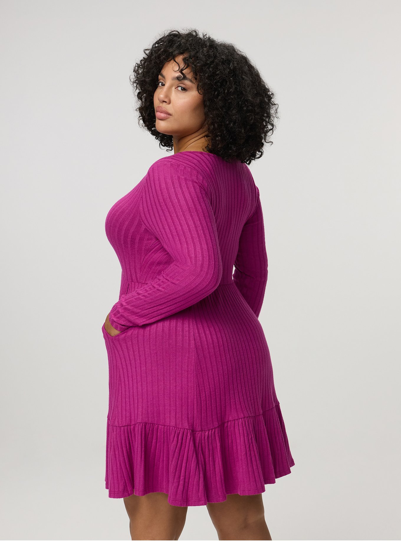Hacci Tiered Mini Dress, WILD ASTER, alternate