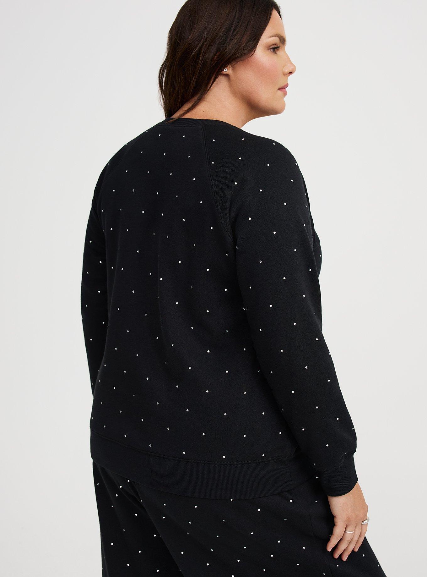 Rhinestone Raglan Sweatshirt