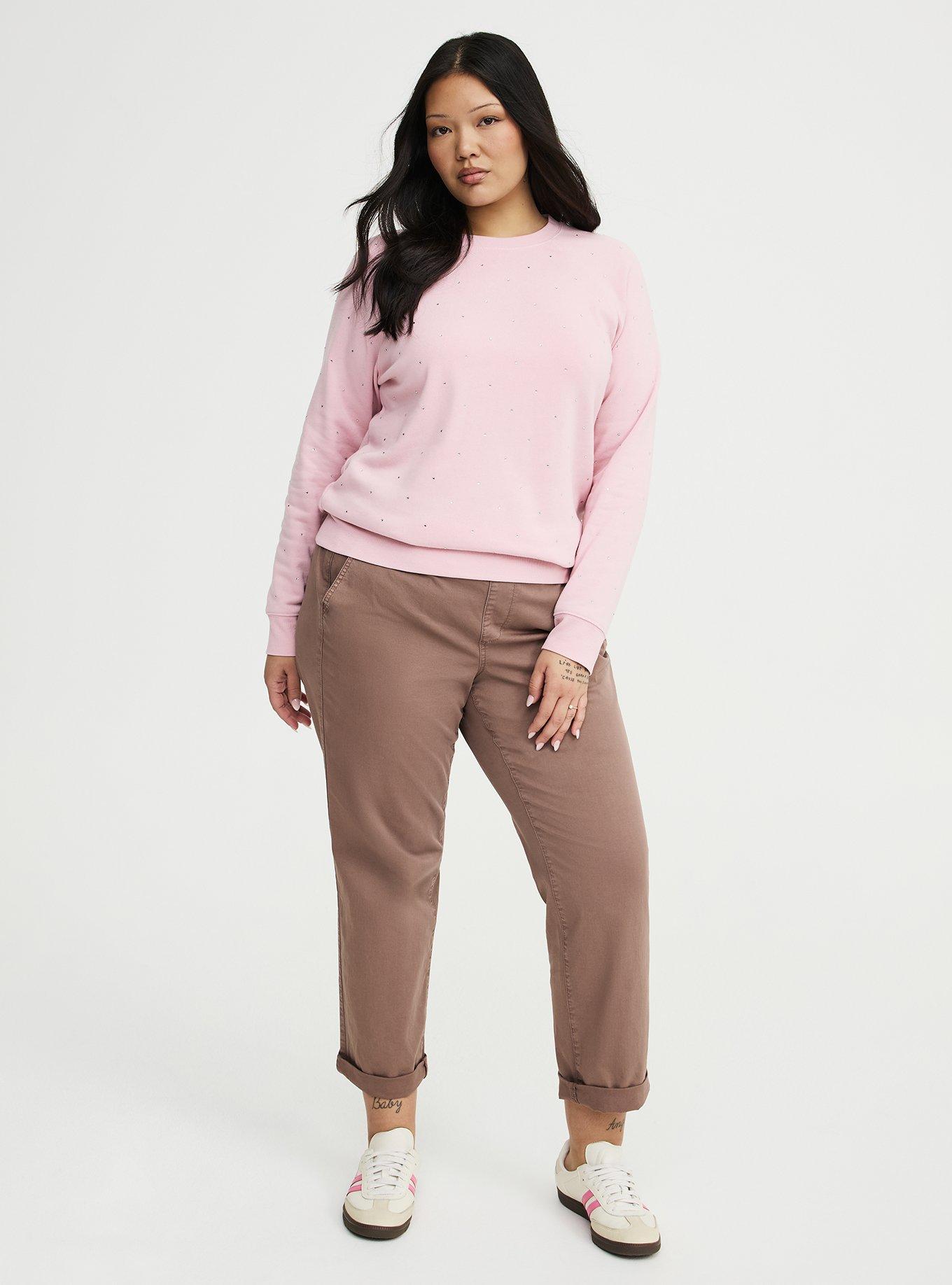 Cozy Fleece Raglan Sweatshirt, BLEACHED MAUVE, alternate