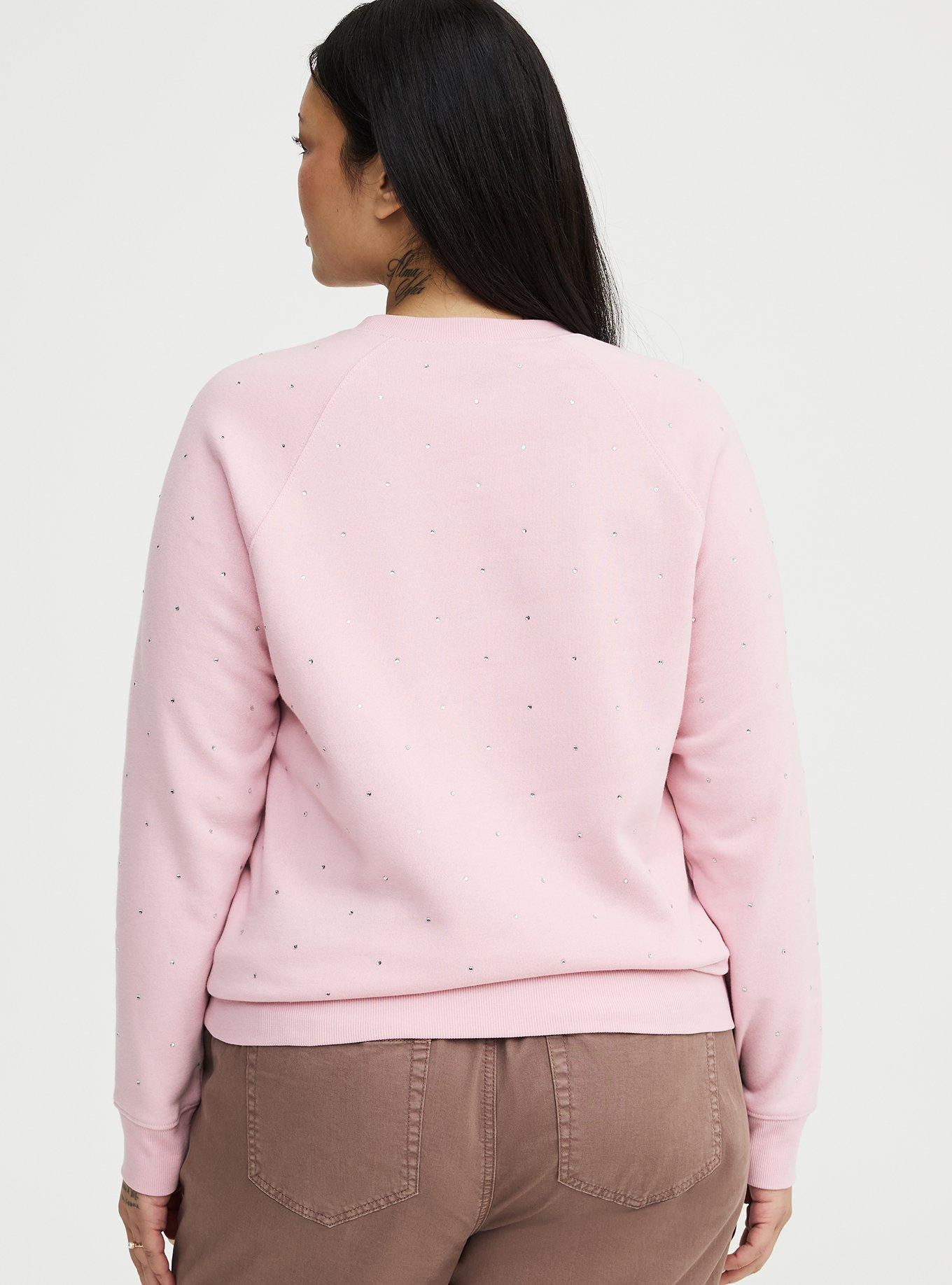 Cozy Fleece Raglan Sweatshirt, BLEACHED MAUVE, alternate