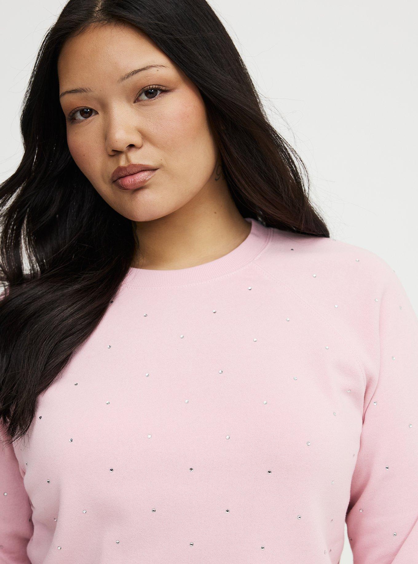 Cozy Fleece Raglan Sweatshirt, BLEACHED MAUVE, alternate