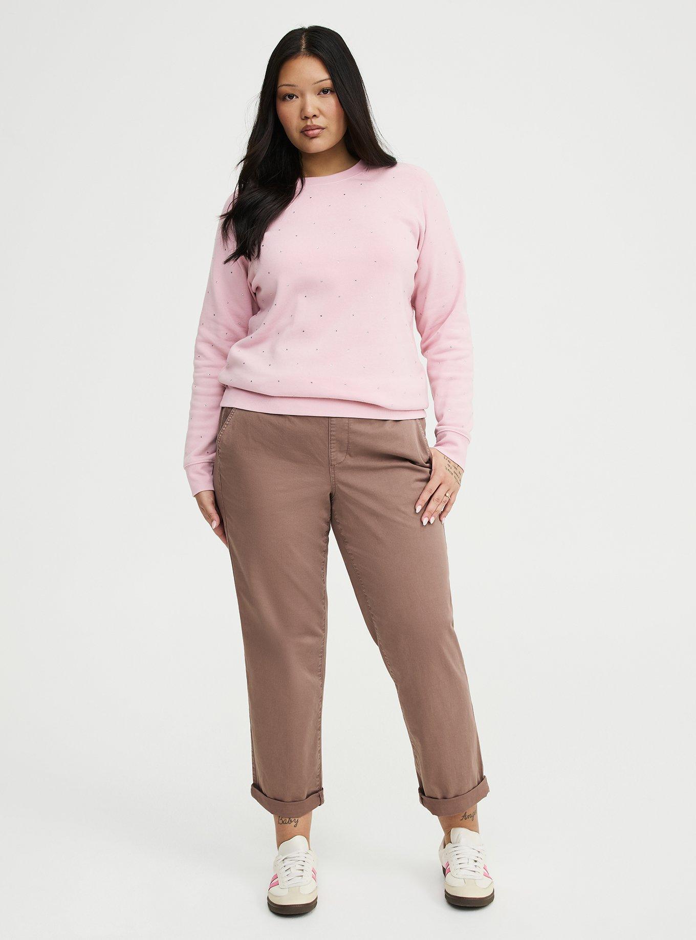 Cozy Fleece Raglan Sweatshirt, BLEACHED MAUVE, alternate