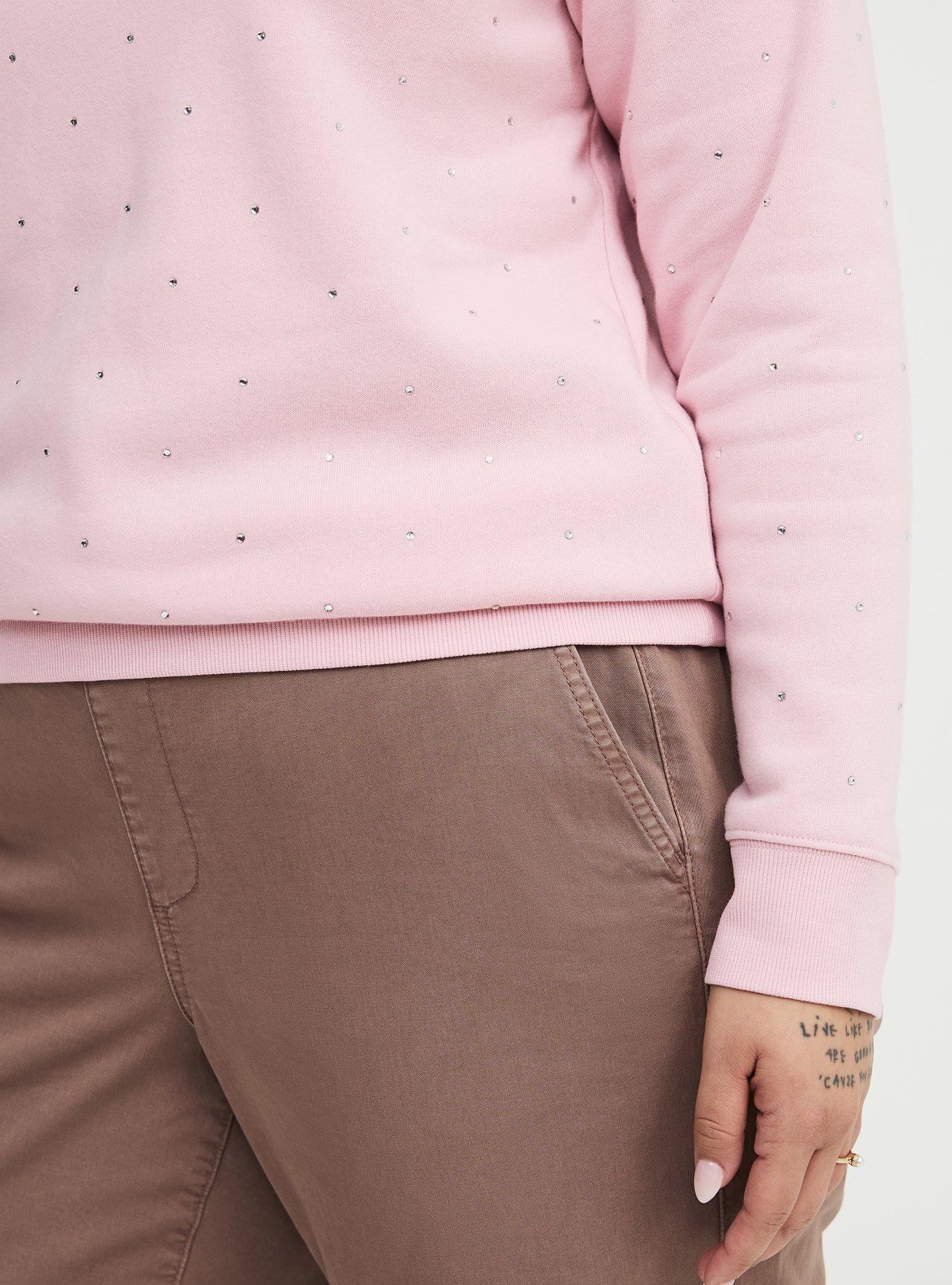 Cozy Fleece Raglan Sweatshirt, BLEACHED MAUVE, alternate