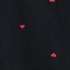 Cozy Fleece Raglan Sweatshirt, DAINTY HEART BLACK, swatch