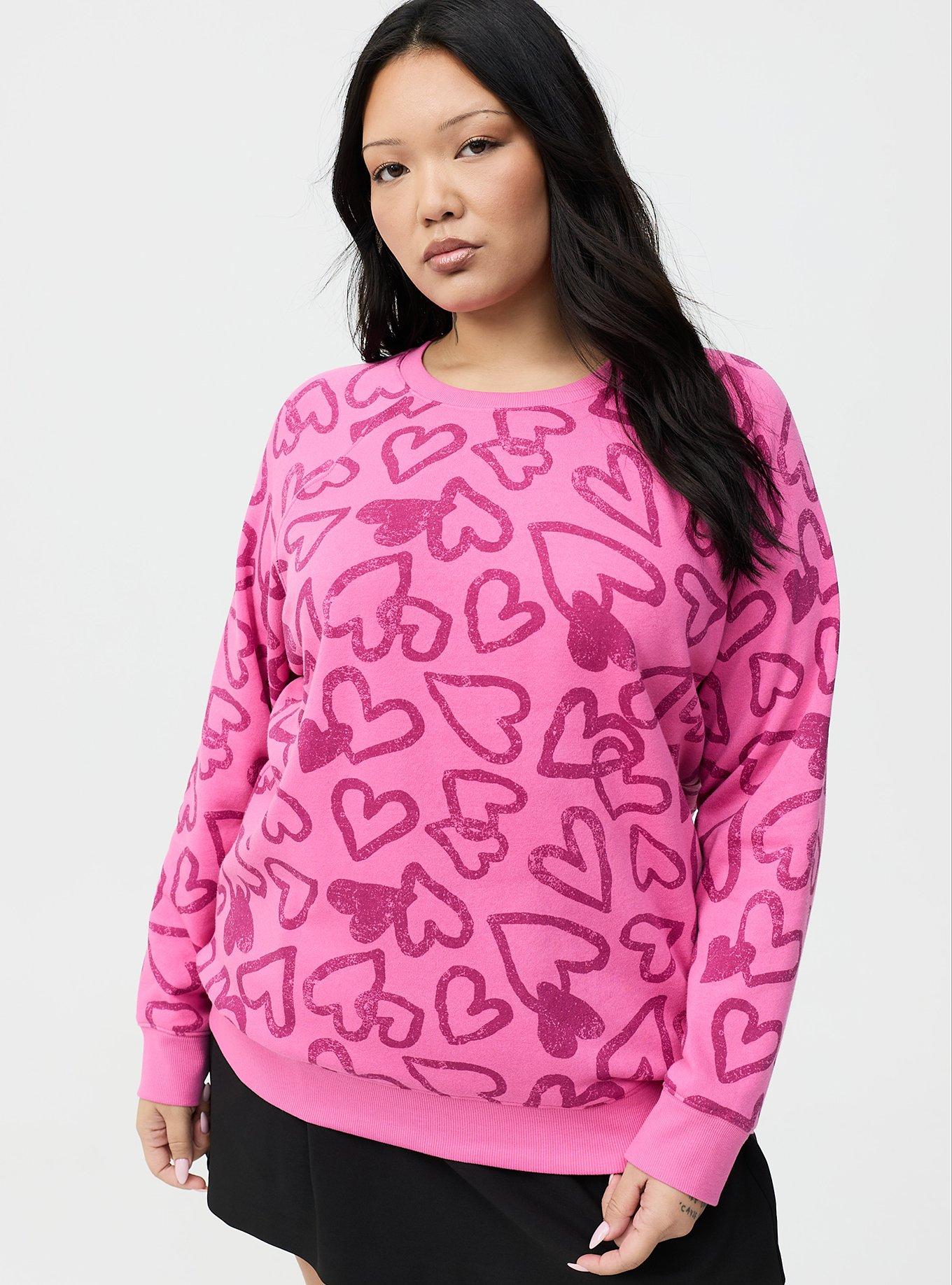 Plus Size - Cozy Fleece Raglan Sweatshirt - Torrid