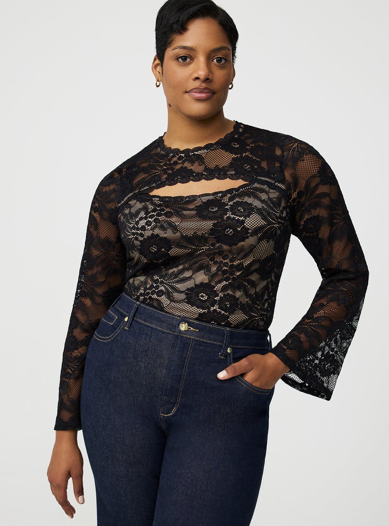 Keyhole Lace Top
