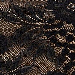 Keyhole Lace Top, DEEP BLACK, swatch