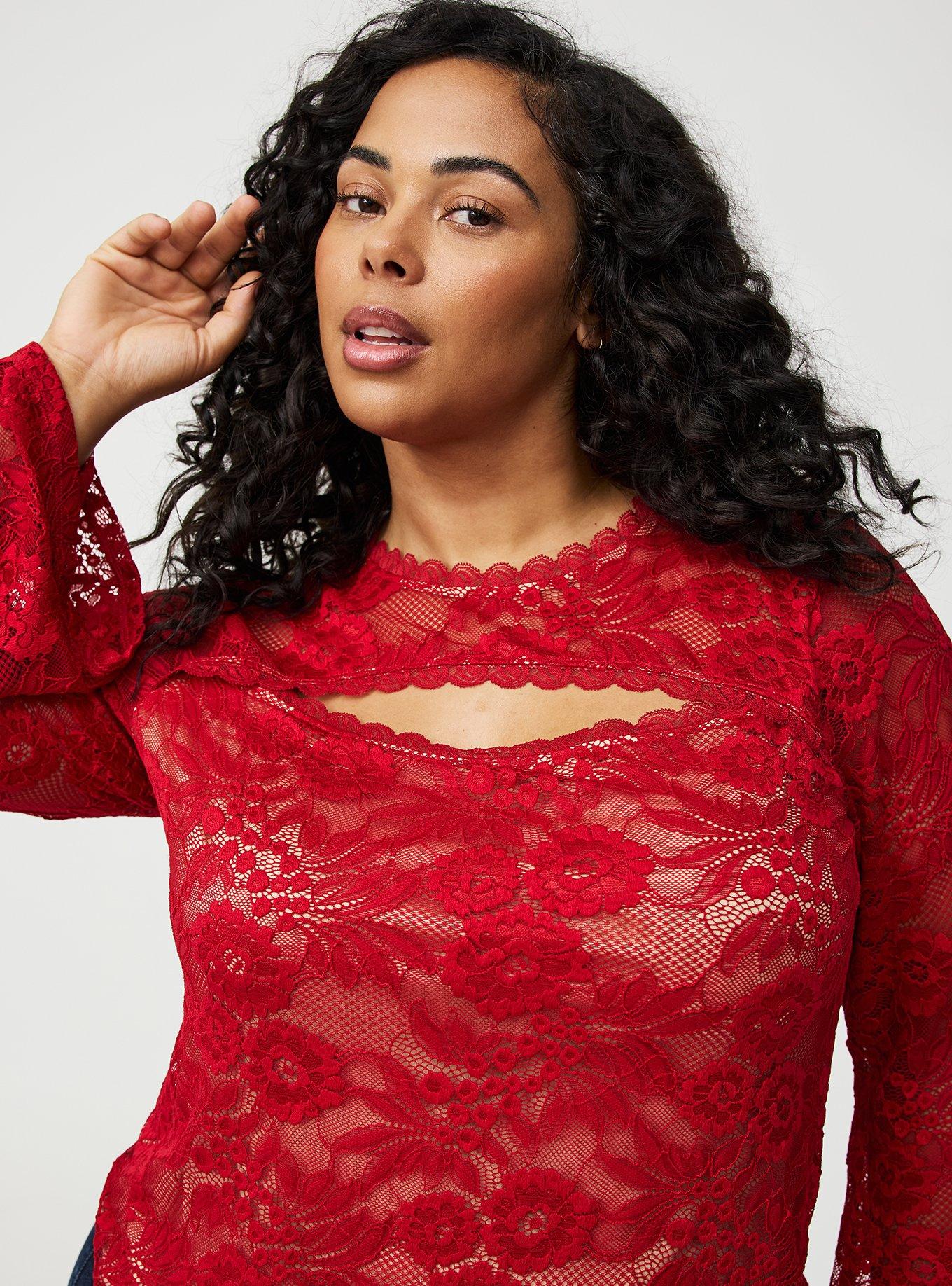 Keyhole Lace Top