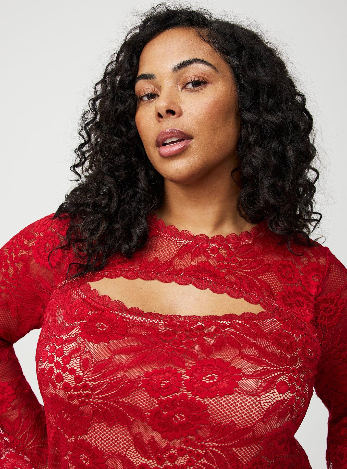 Keyhole Lace Top