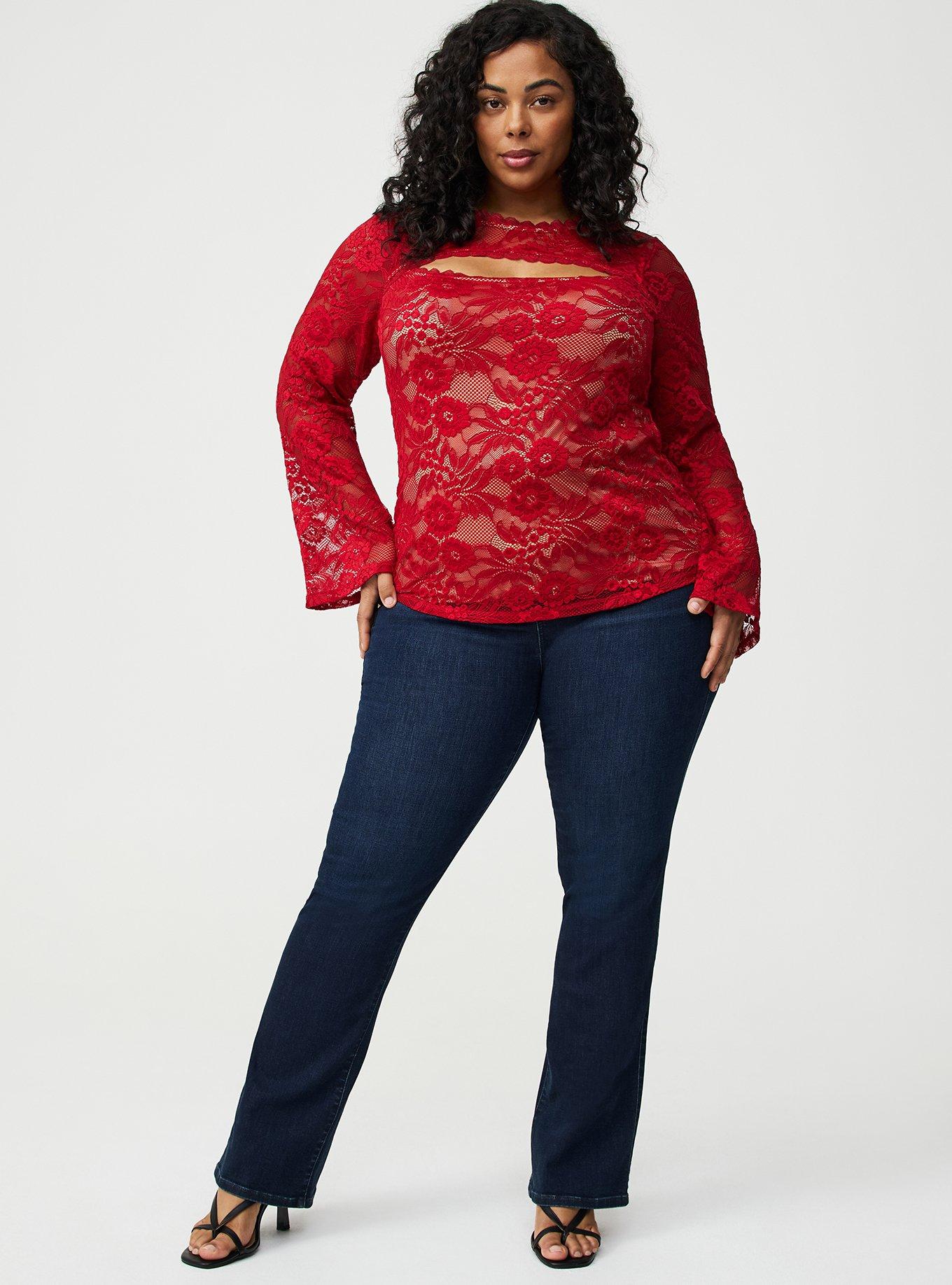 Plus Size - Keyhole Lace Top - Torrid