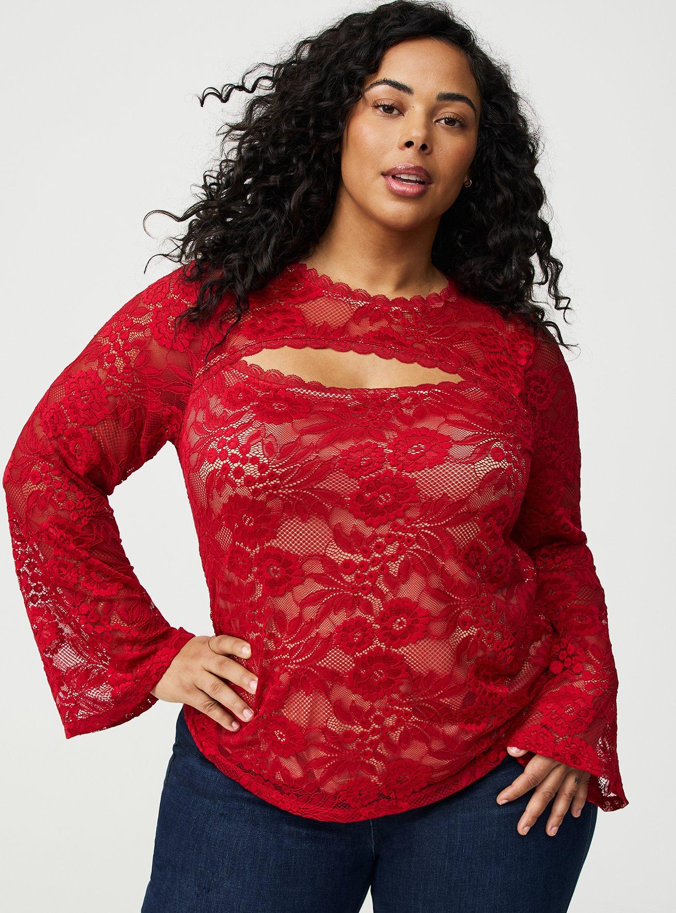 Plus Size - Keyhole Lace Top - Torrid