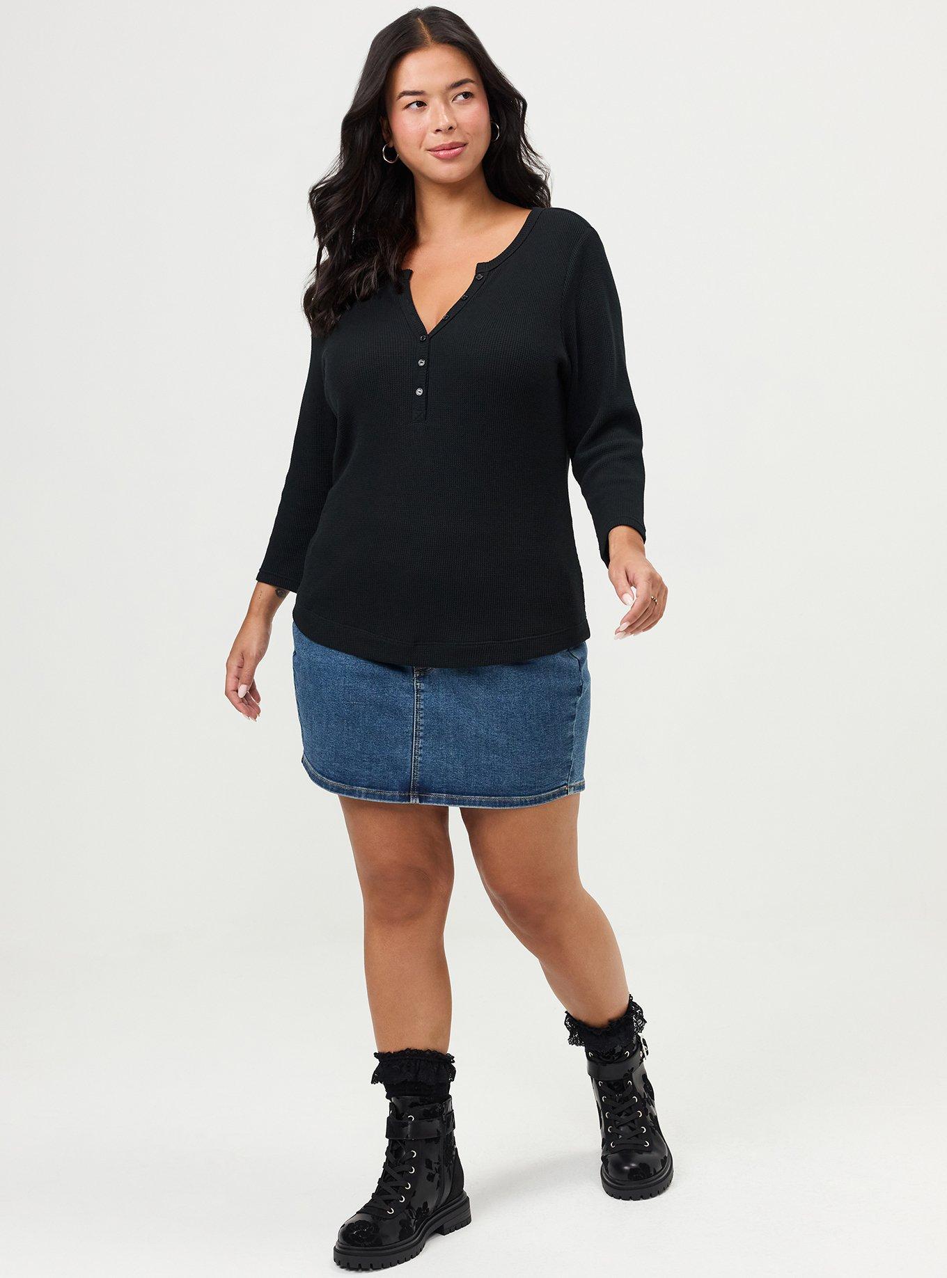 Thermal Henley Top, DEEP BLACK, alternate