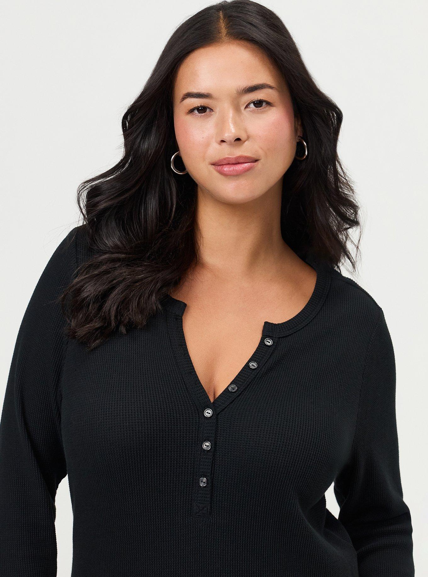 Thermal Henley Top, DEEP BLACK, alternate