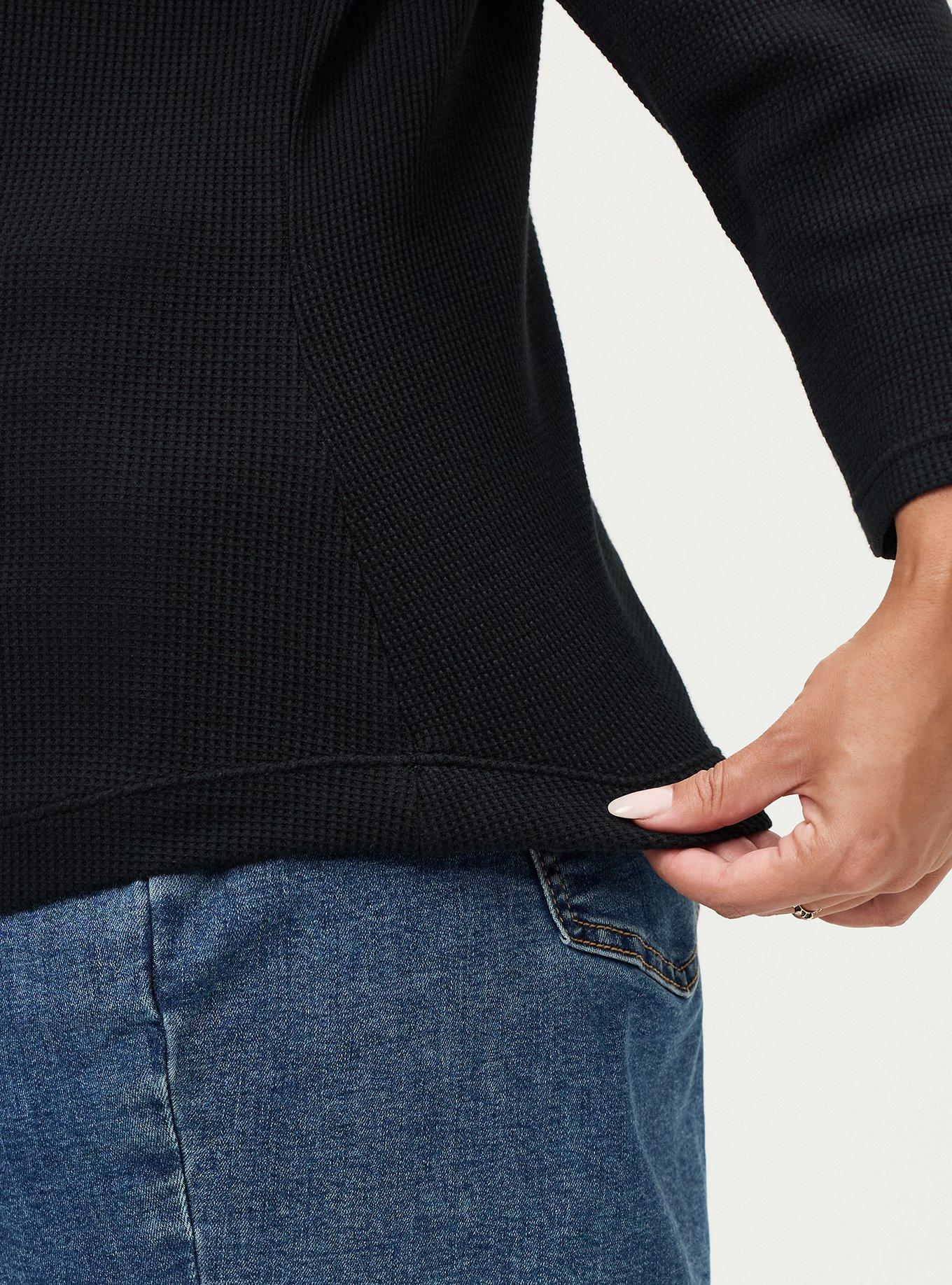 Thermal Henley Top, DEEP BLACK, alternate
