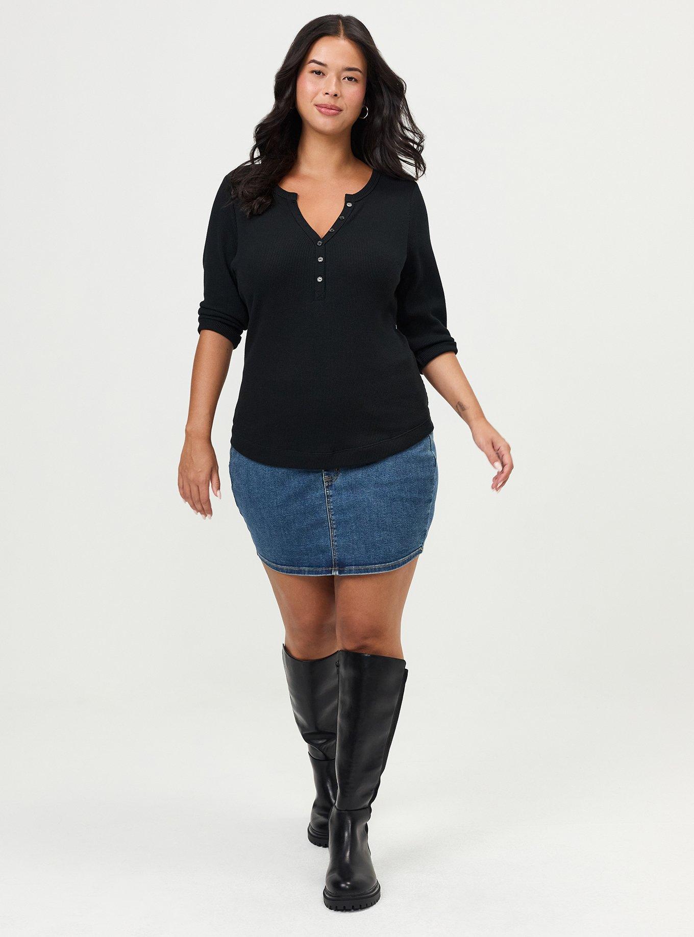 Thermal Henley Top, DEEP BLACK, alternate
